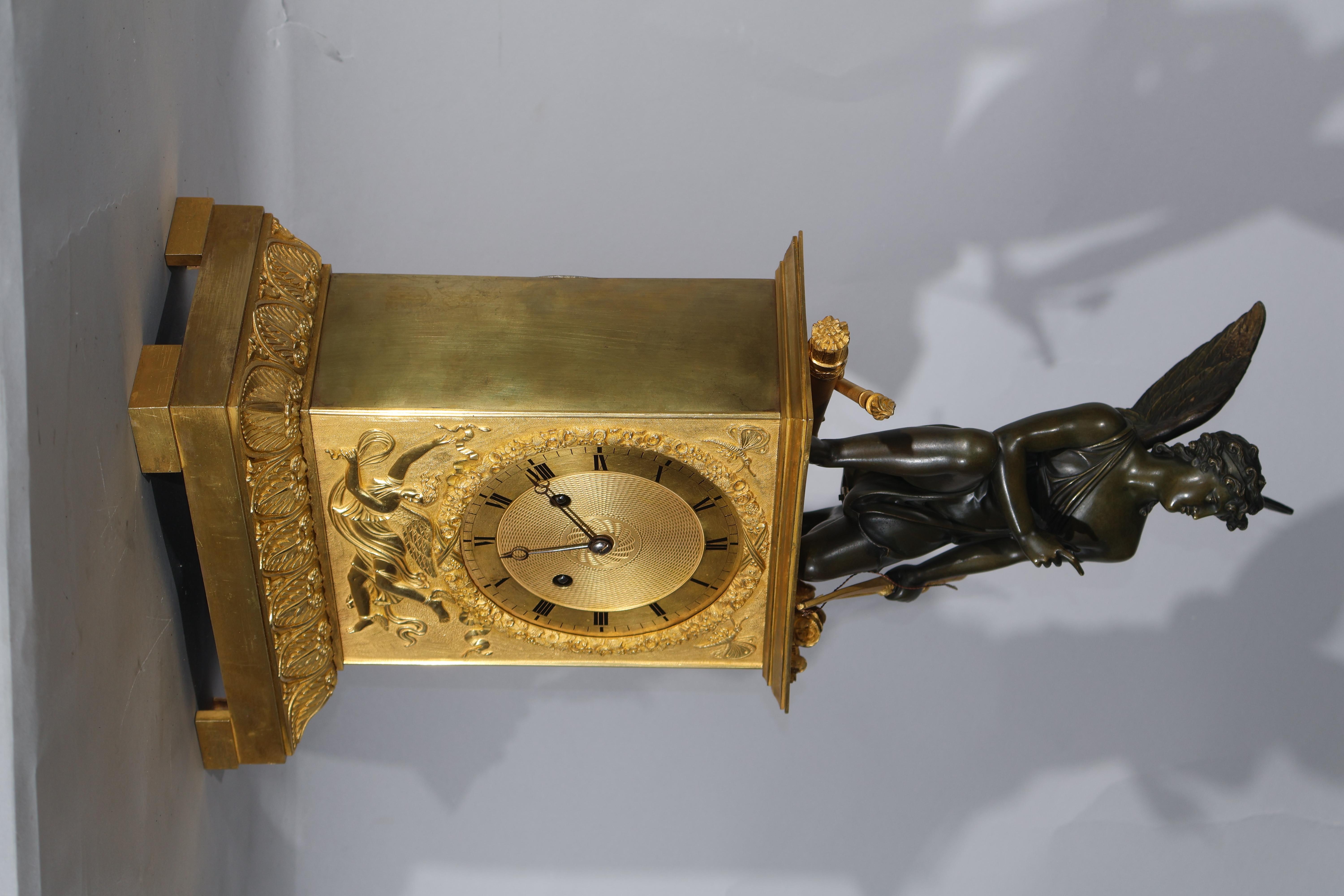 Early 19th Century Empire Mantel Clock For Sale