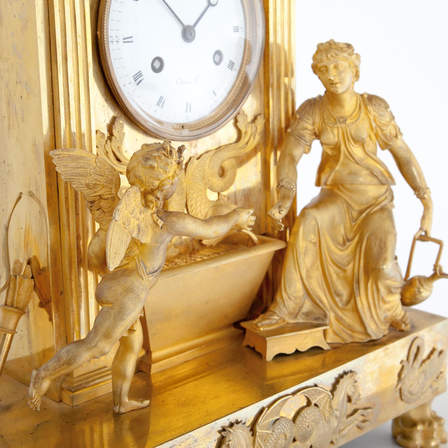 Empire Mantel Clock, Paris, circa 1820 4