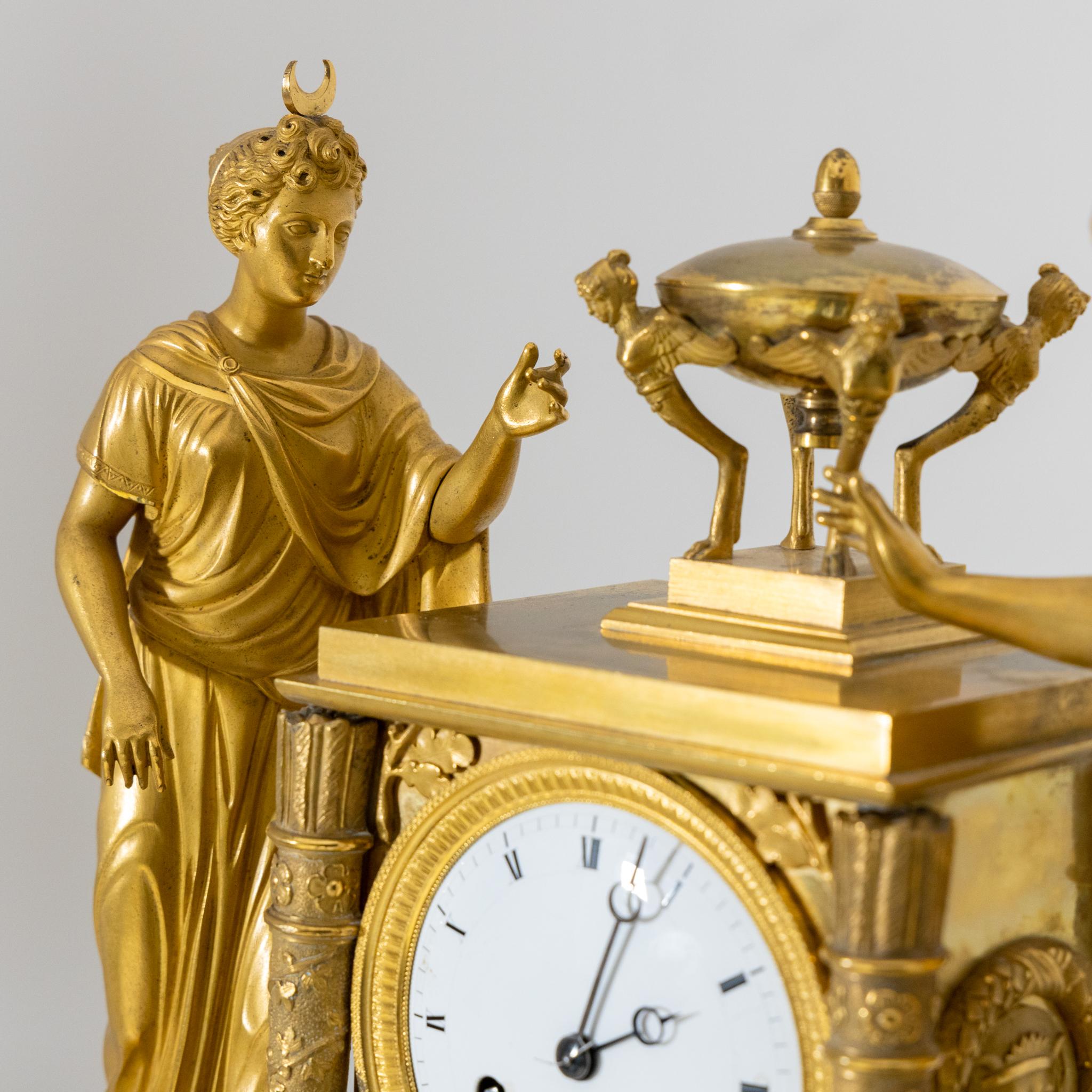 Empire Mantel Clock, Roux à Paris, Early 19th Century 1