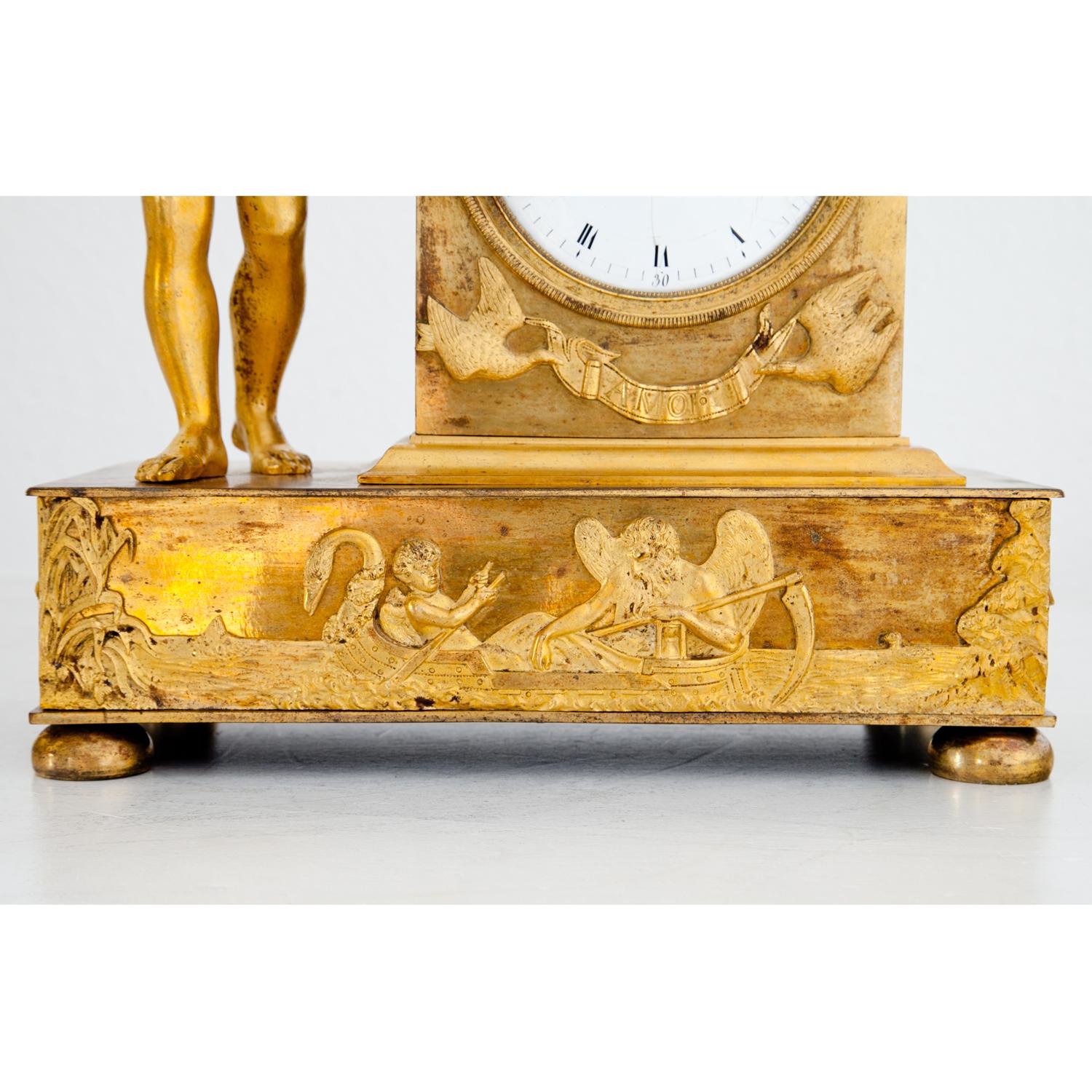 Empire Mantel Clock with Cupid, France, First Quarter of the 19th Century 4