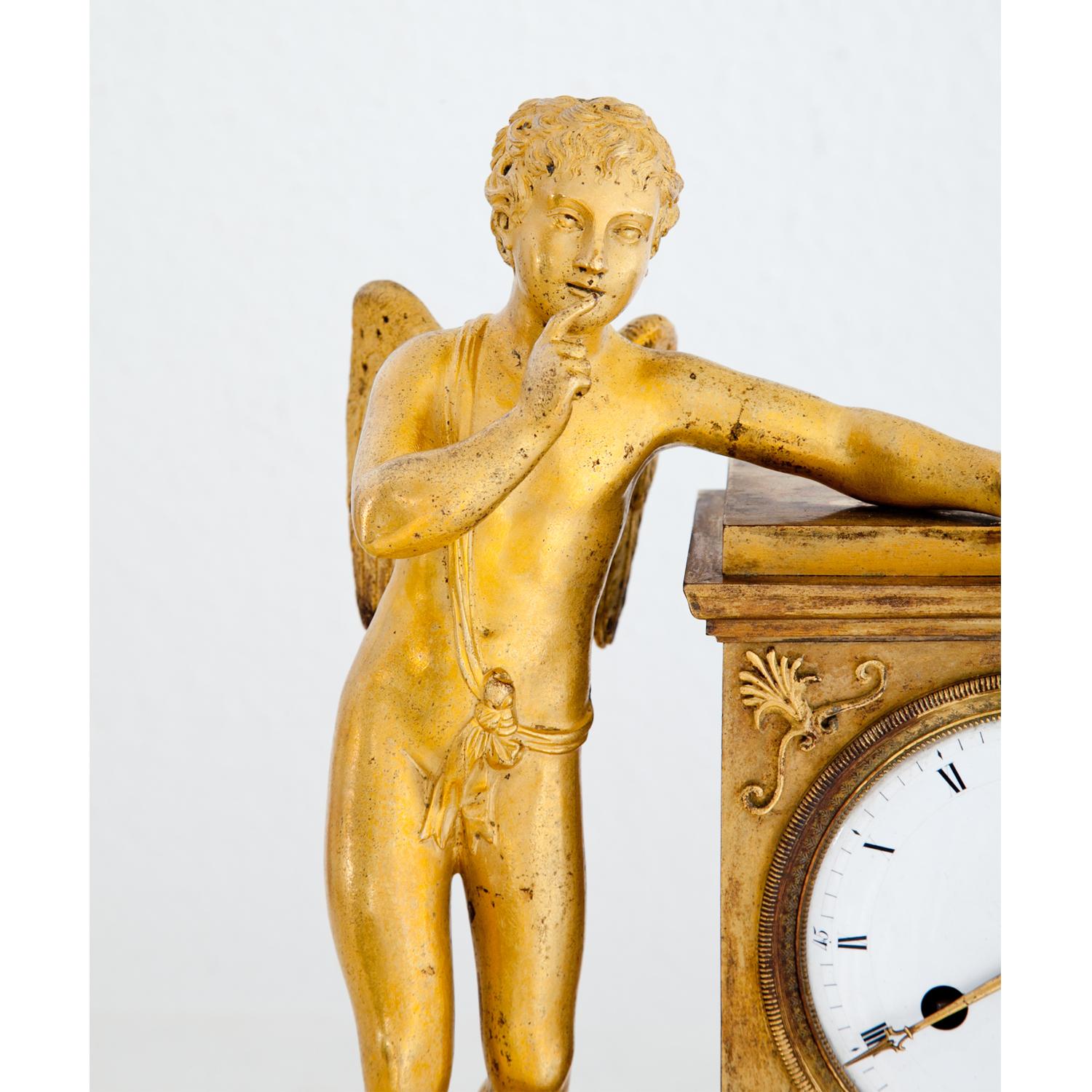 Empire Mantel Clock with Cupid, France, First Quarter of the 19th Century 5