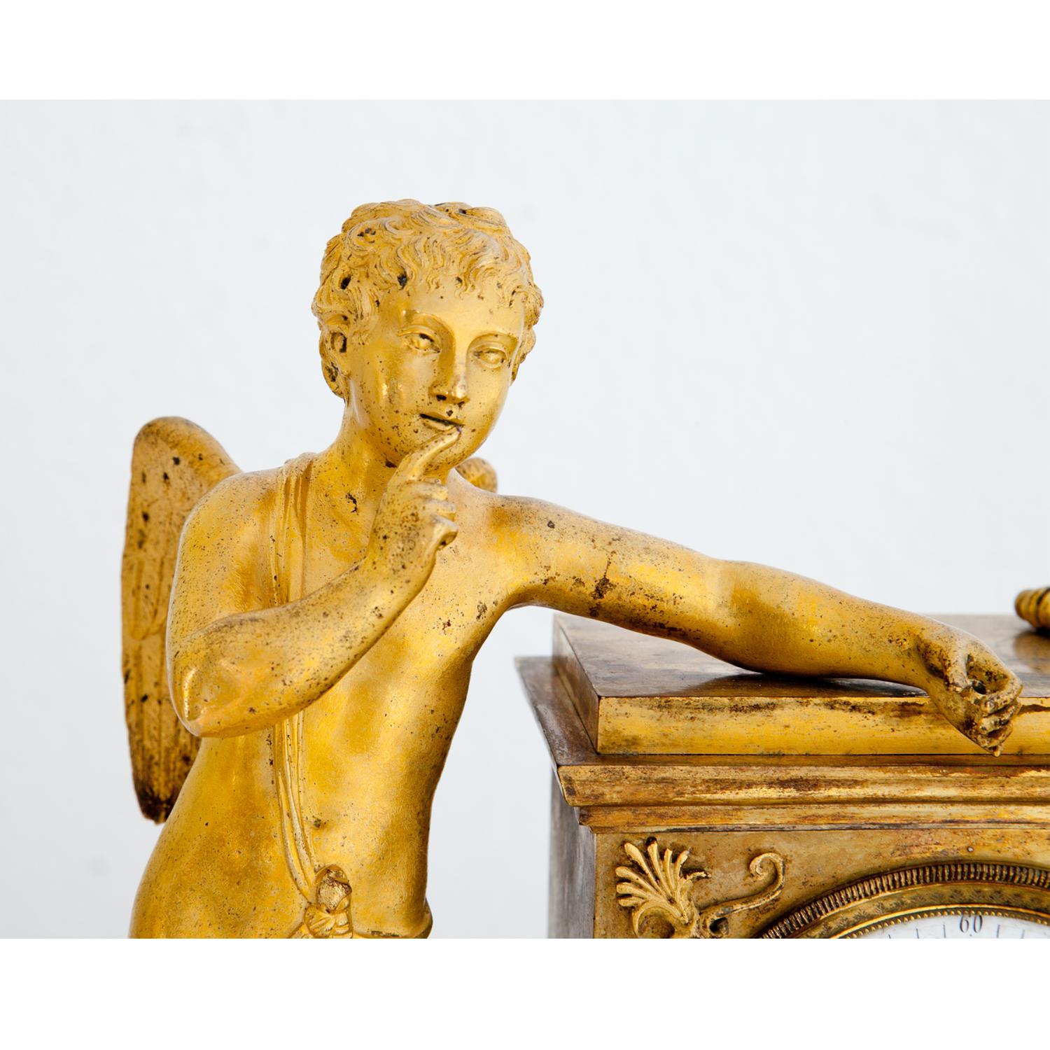 Empire Mantel Clock with Cupid, France, First Quarter of the 19th Century 6