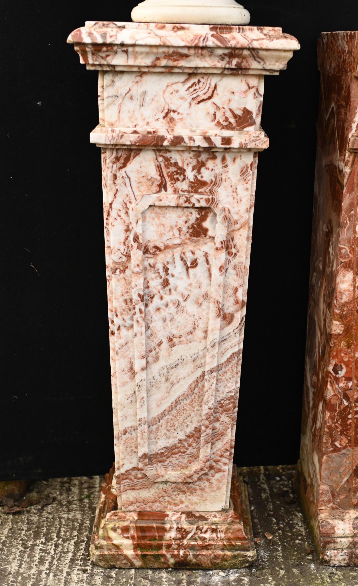 Bronzo Tavolo a colonna con piedistallo in marmo Empire in vendita