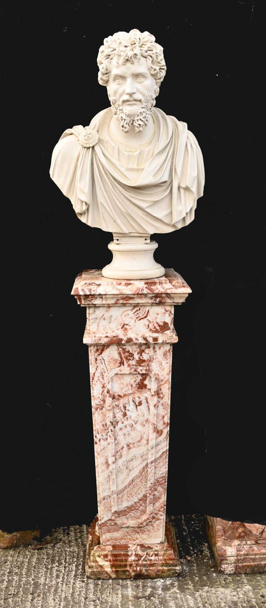 Tavolo a colonna con piedistallo in marmo Empire in vendita 2