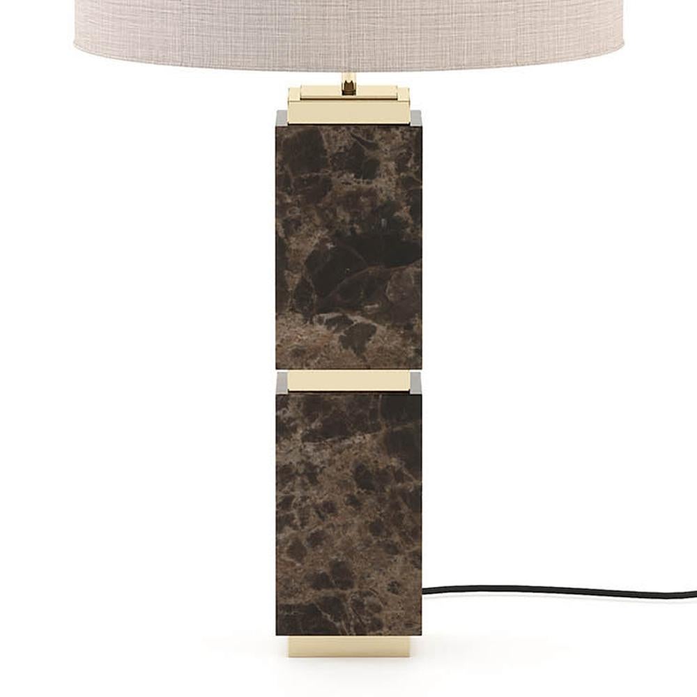 Carved Empire Marble Table Lamp For Sale