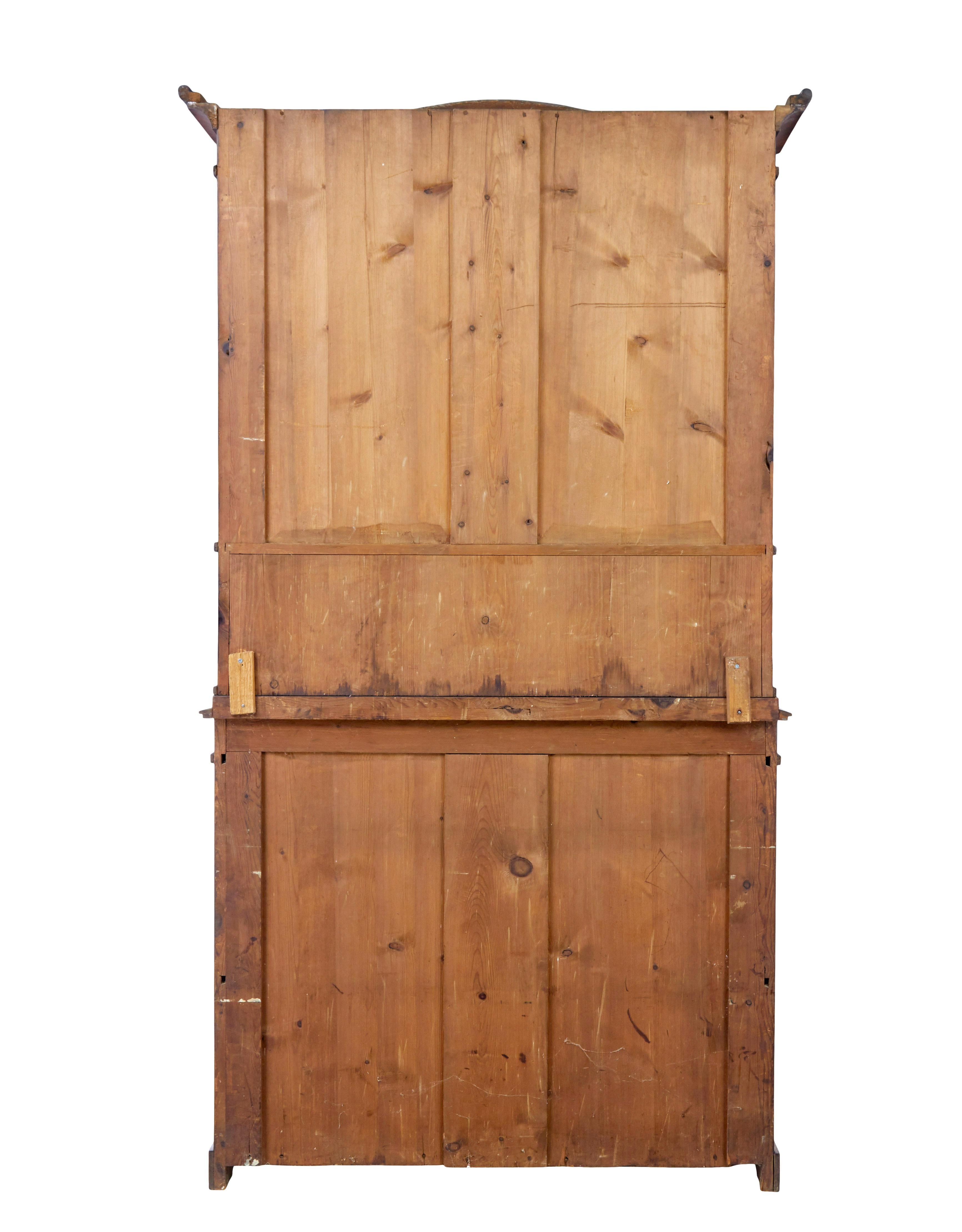 Hand-Carved Empire mid 19th century danish flame mahogany cabinet For Sale