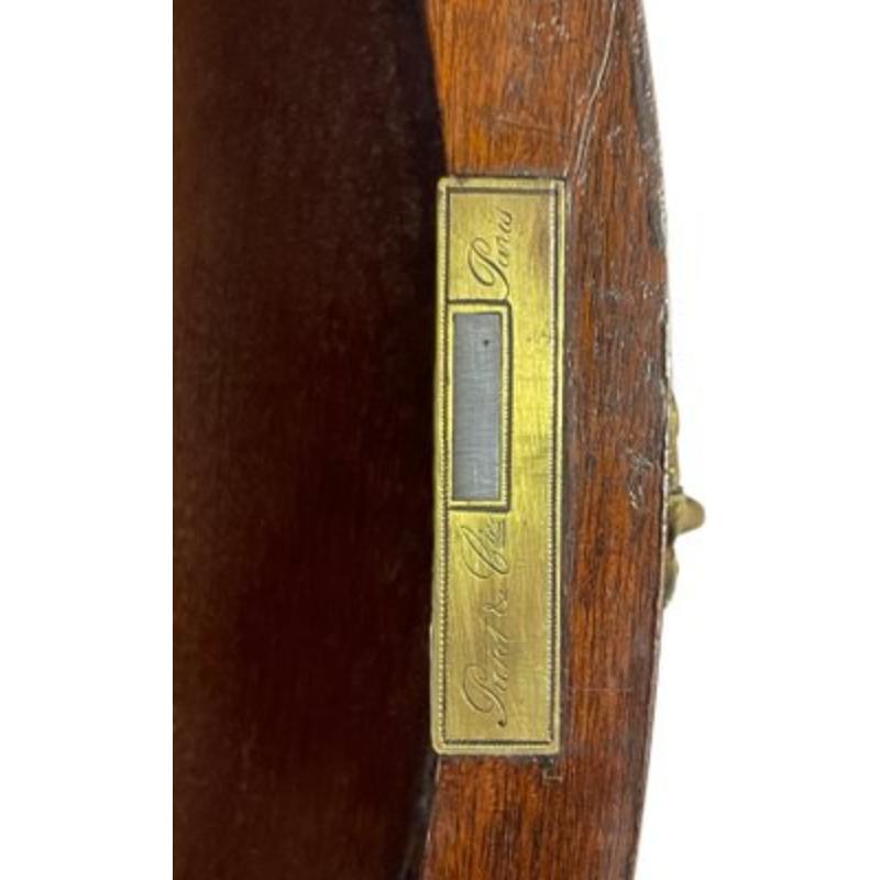 Empire Napoleon III Middle Table in Violin Shape in Marquetry, 1840s In Fair Condition For Sale In Andrézieux-Bouthéon, FR