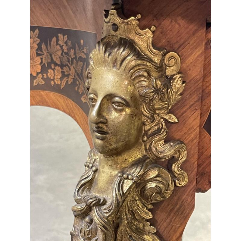 Empire Napoleon III Middle Table in Violin Shape in Marquetry, 1840s For Sale 1