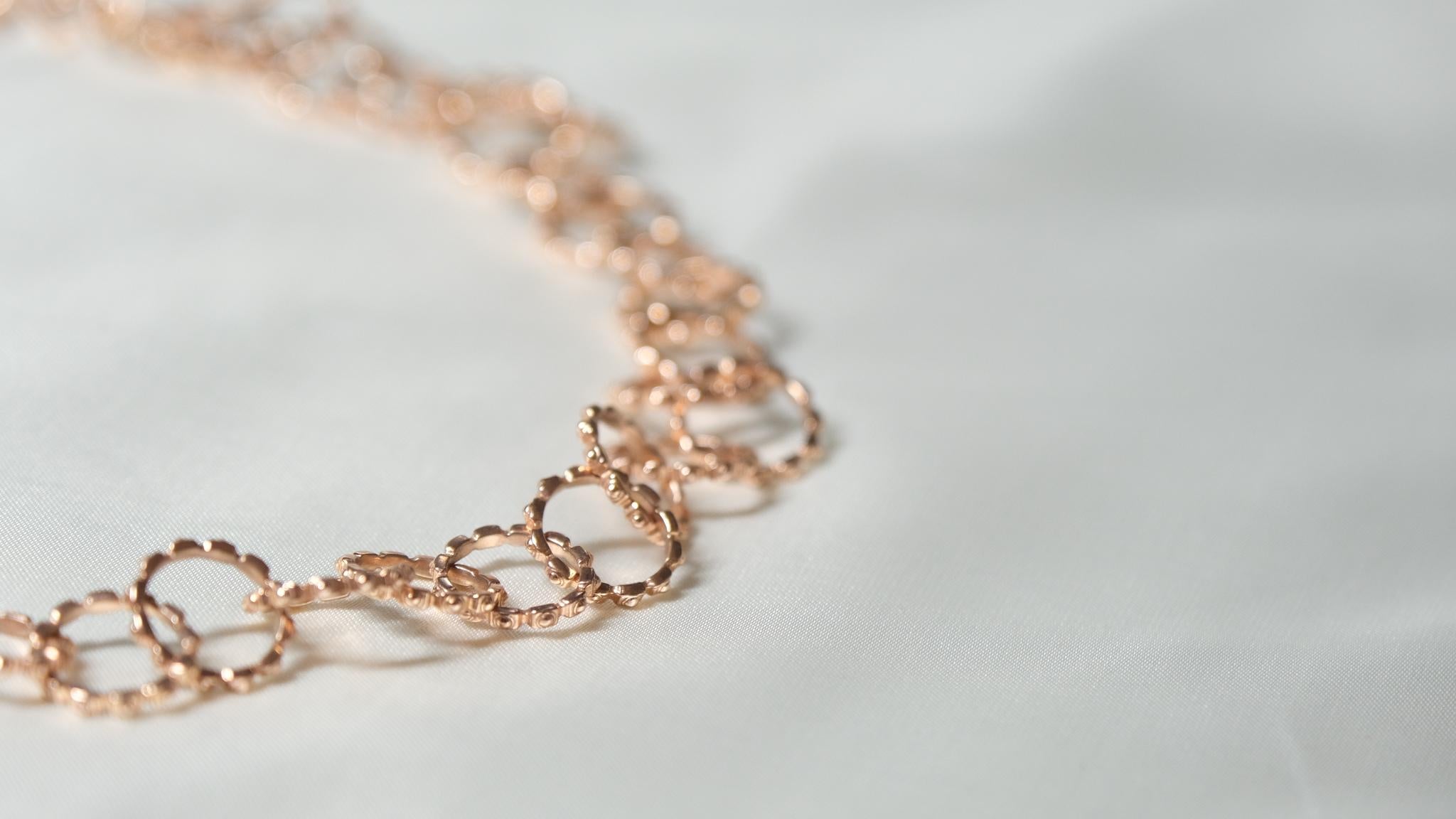 Empire Necklace, 18k Rose Gold In New Condition For Sale In Leigh-On-Sea, GB