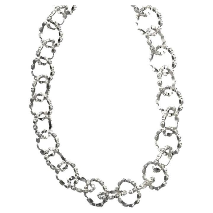 Empire Necklace, 18K White Gold For Sale