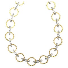 Empire-Halskette, 18 Karat Weißgold, Gold