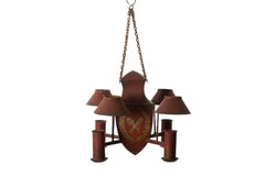 Empire of Light: Directoire Period Red Tole Chandelier