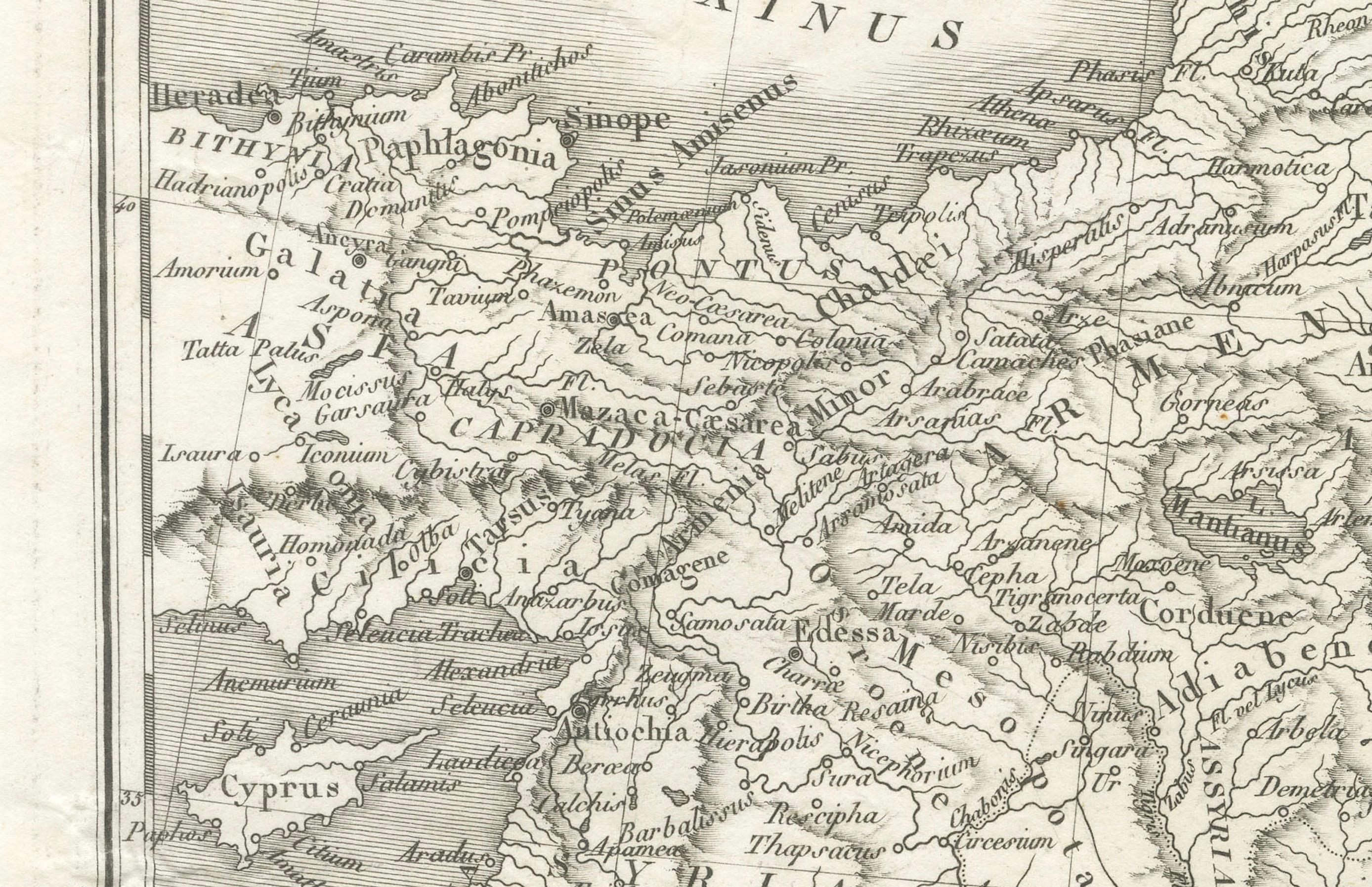 Empire of the Parthians: Historical Cartographic Masterpiece by d'Anville, 1819 In Fair Condition For Sale In Langweer, NL