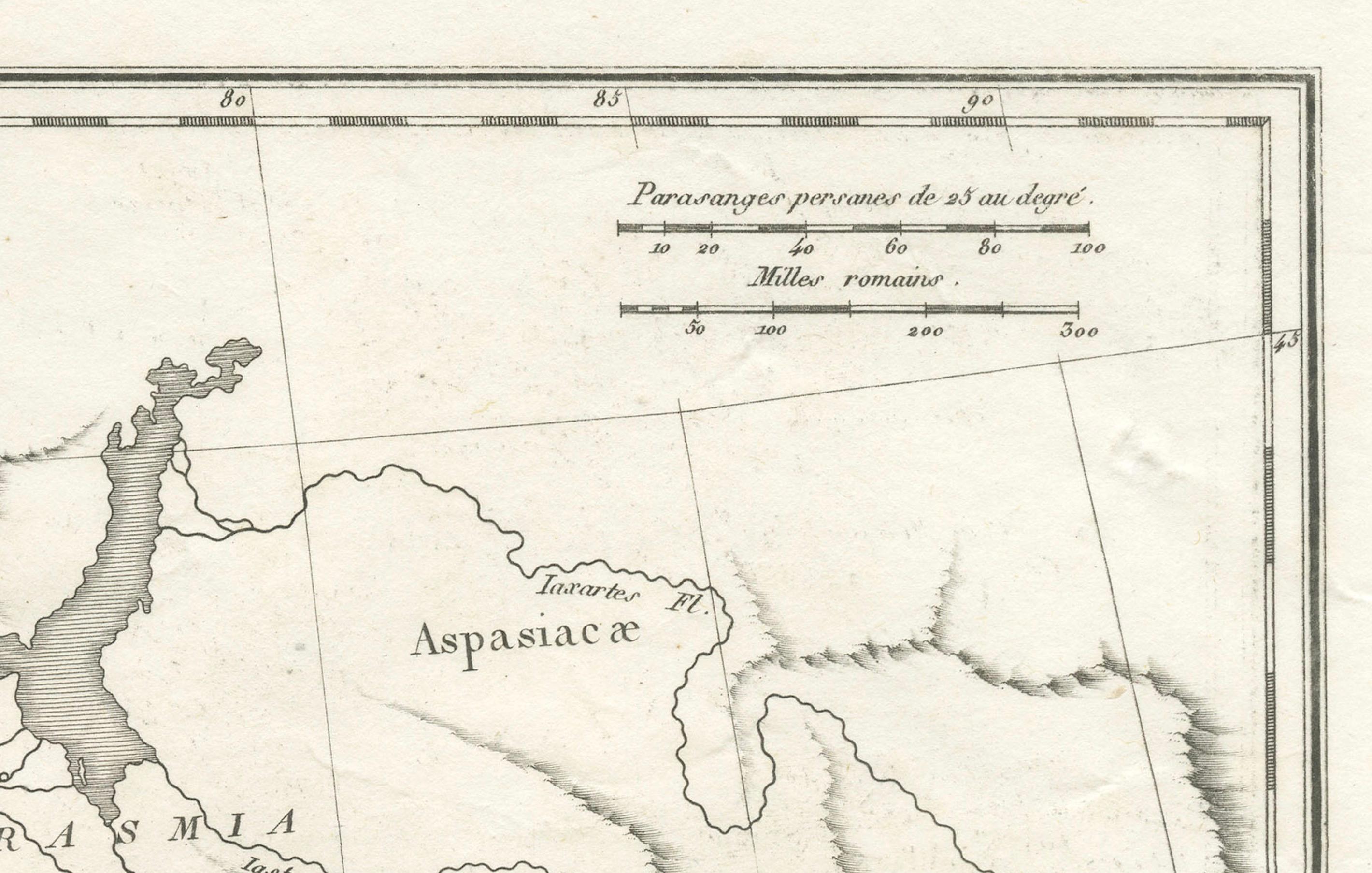 Early 19th Century Empire of the Parthians: Historical Cartographic Masterpiece by d'Anville, 1819 For Sale