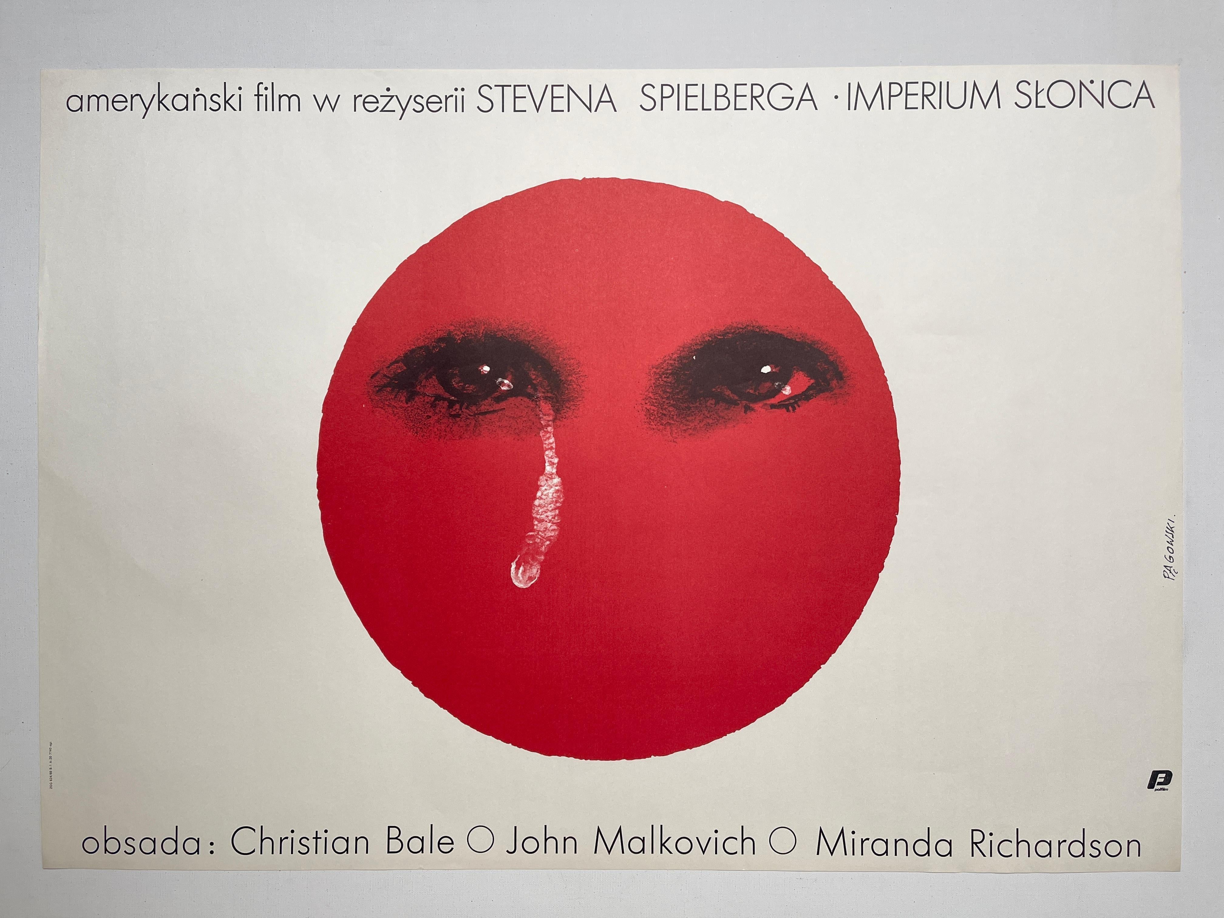 Other Empire of the Sun, Vintage Polish film Poster by Andrzej Pagowski, 1989 For Sale