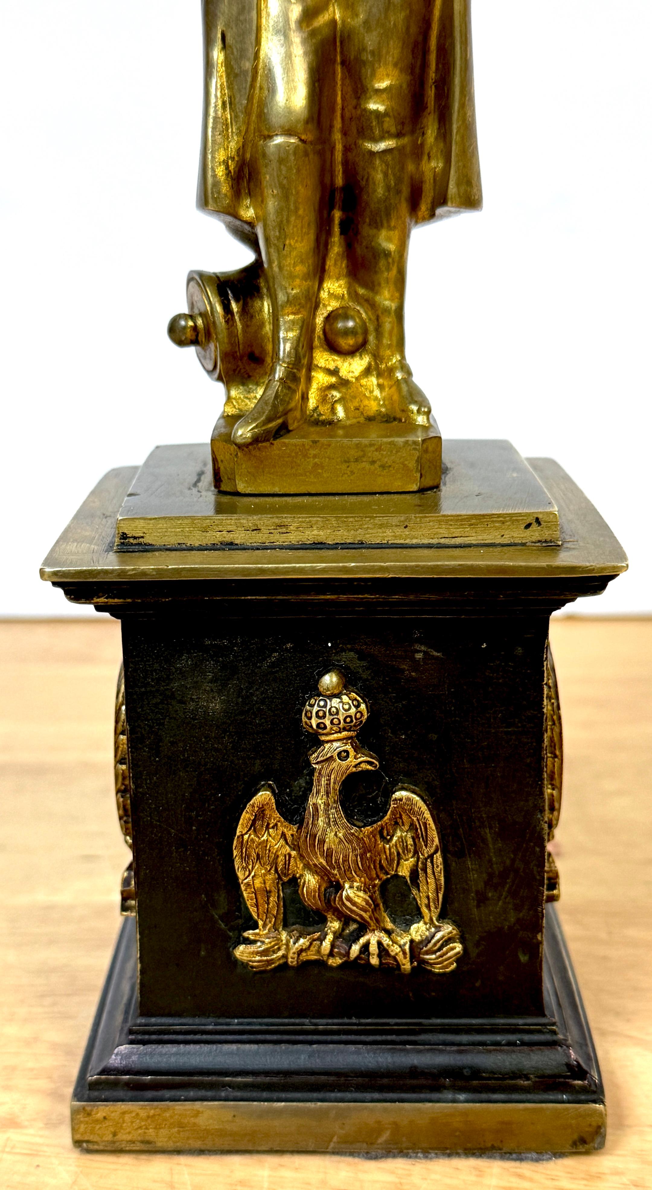 Francese Scultura Impero con ritratto di Napoleone Bonaparte in paesaggio A.I.C. 1875 in vendita