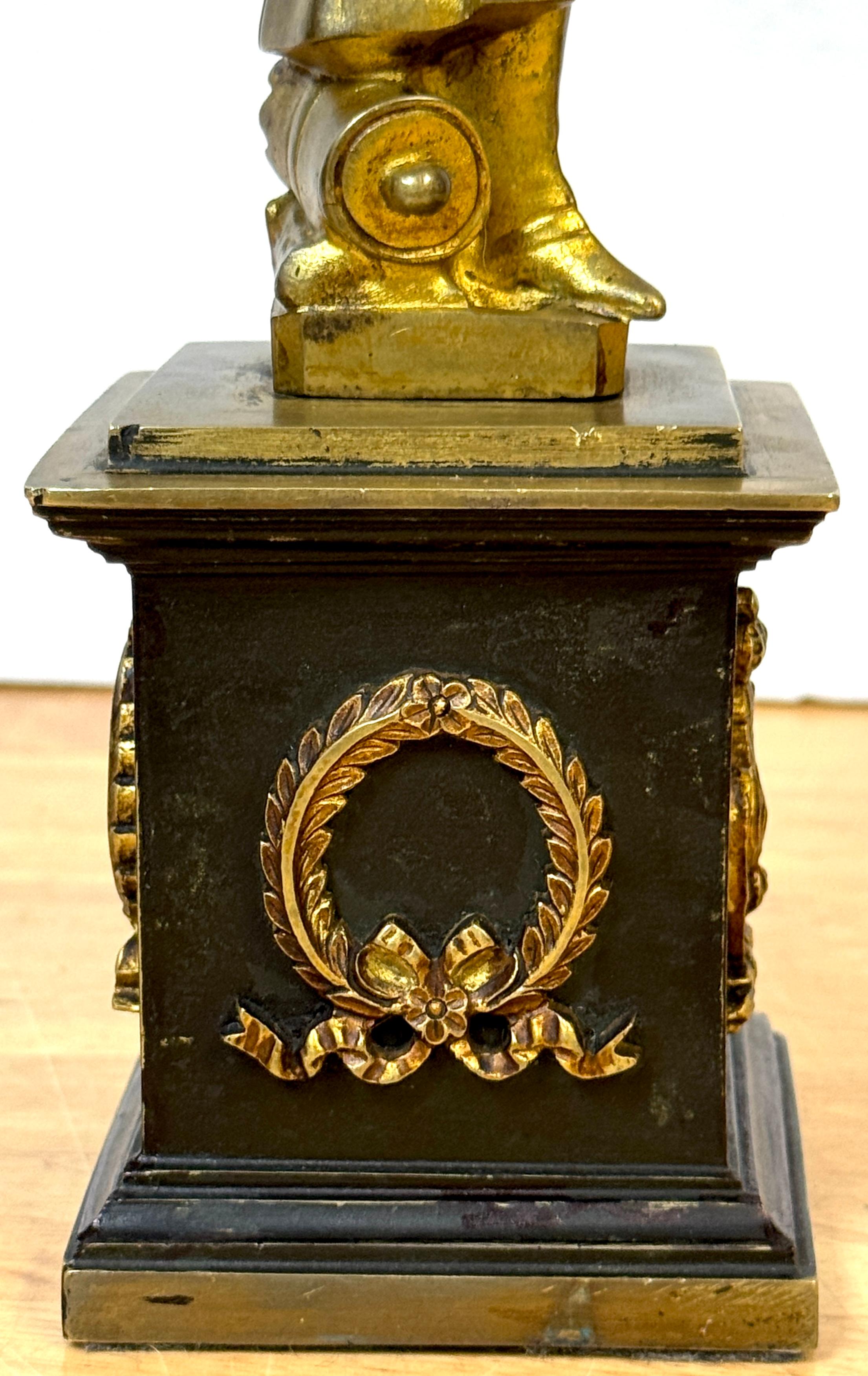 XIX secolo Scultura Impero con ritratto di Napoleone Bonaparte in paesaggio A.I.C. 1875 in vendita