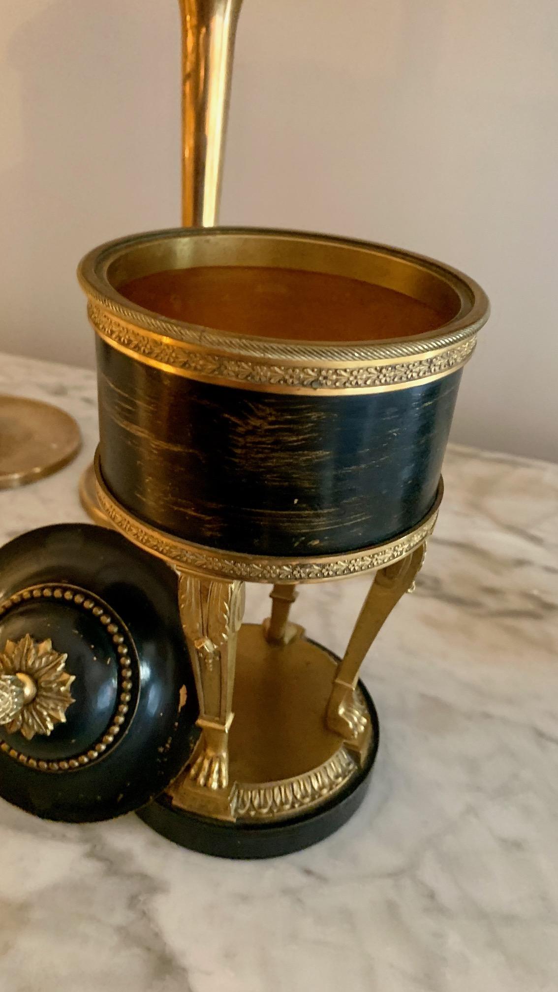 Empire Painted Metal and Gilt Bronze Urn 5