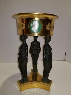 Empire Paris 'DIHL' Porcelain Gold-Ground Figural Basket Centrepiece