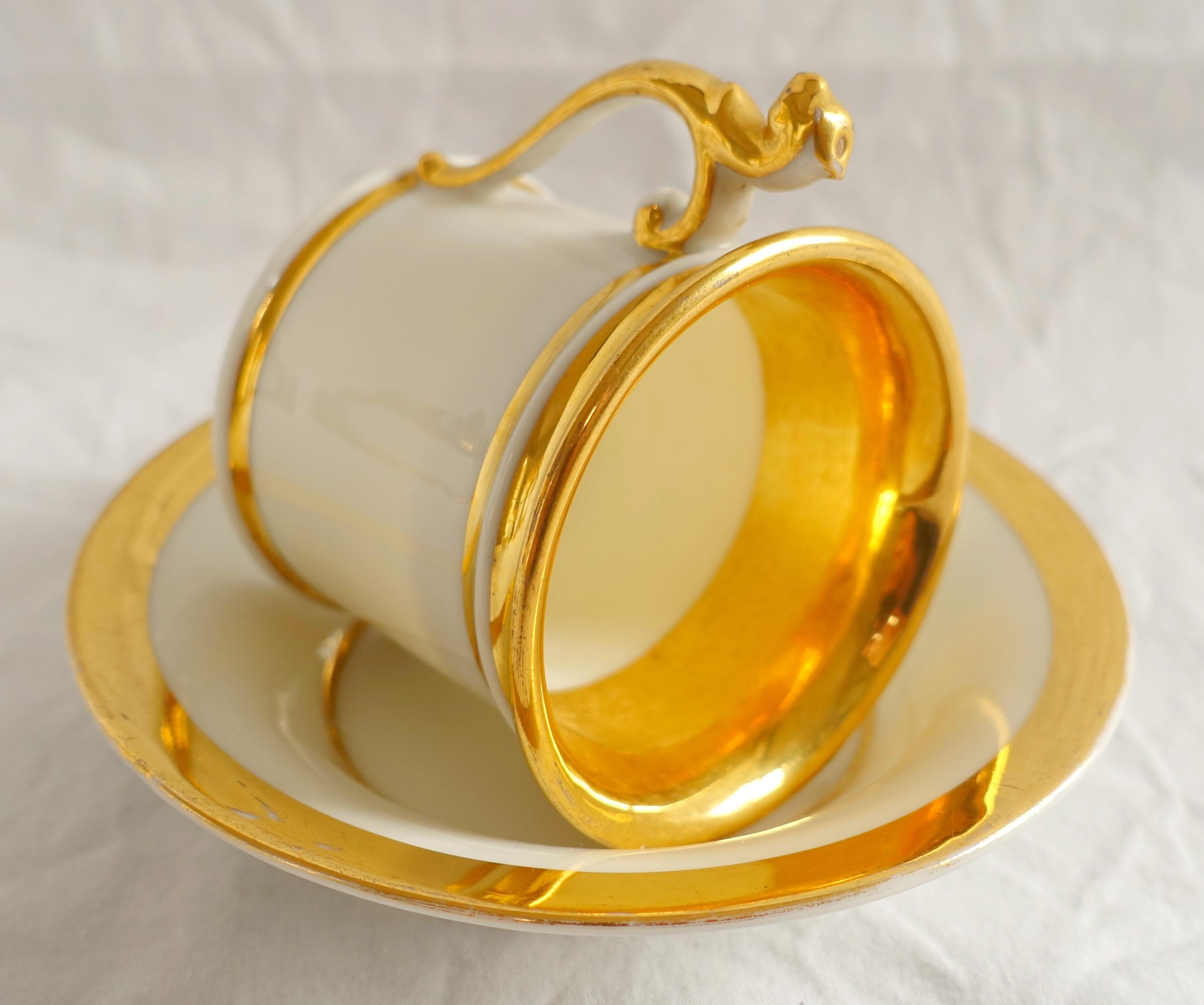 Empire Paris porcelain coffee cups for 12 guests - early 19th century 3