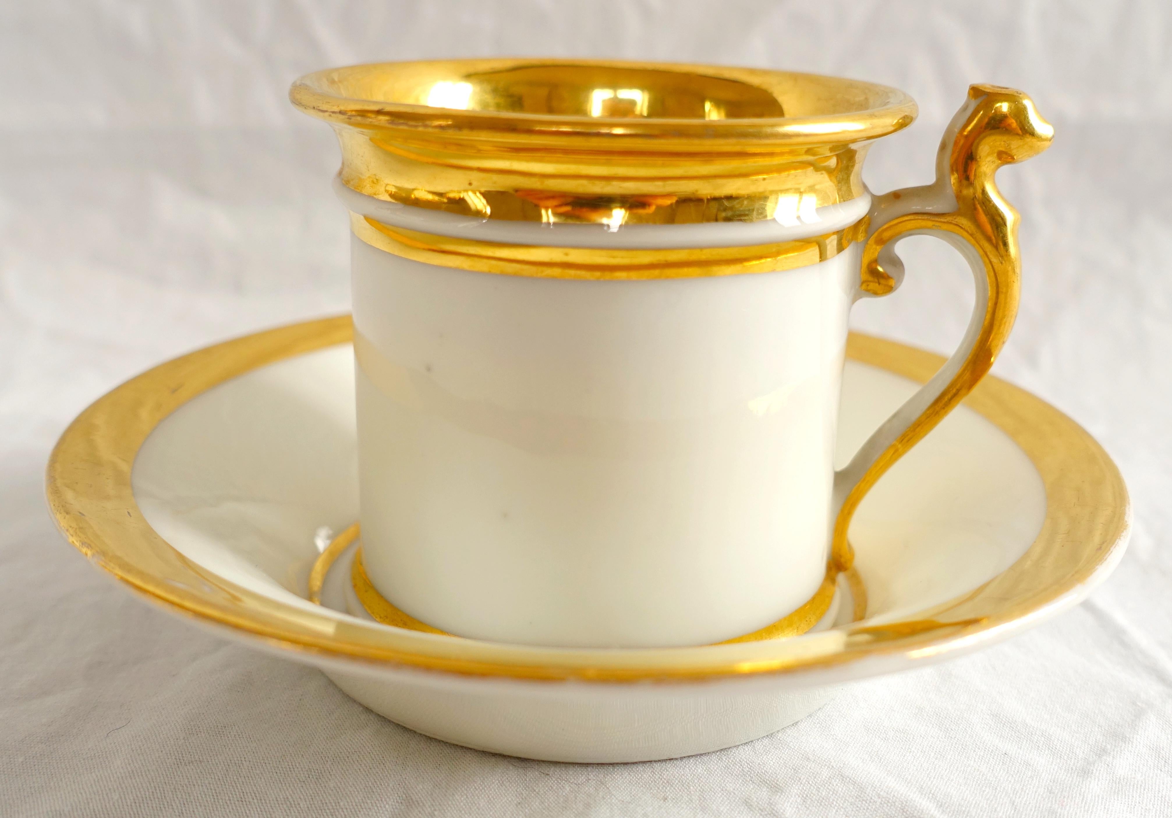 Empire Paris porcelain coffee cups for 12 guests - early 19th century 4