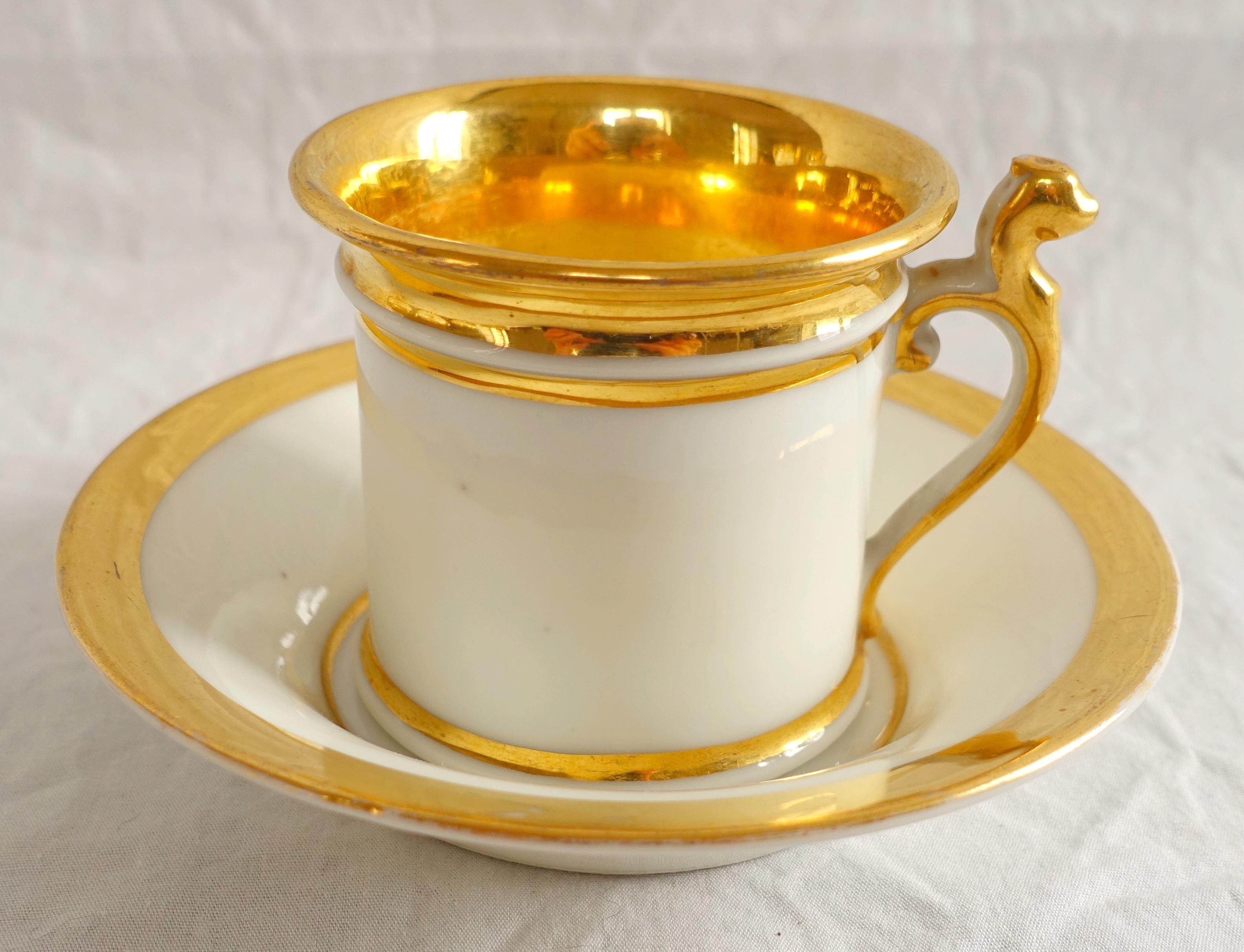 Porcelain Empire Paris porcelain coffee cups for 12 guests - early 19th century