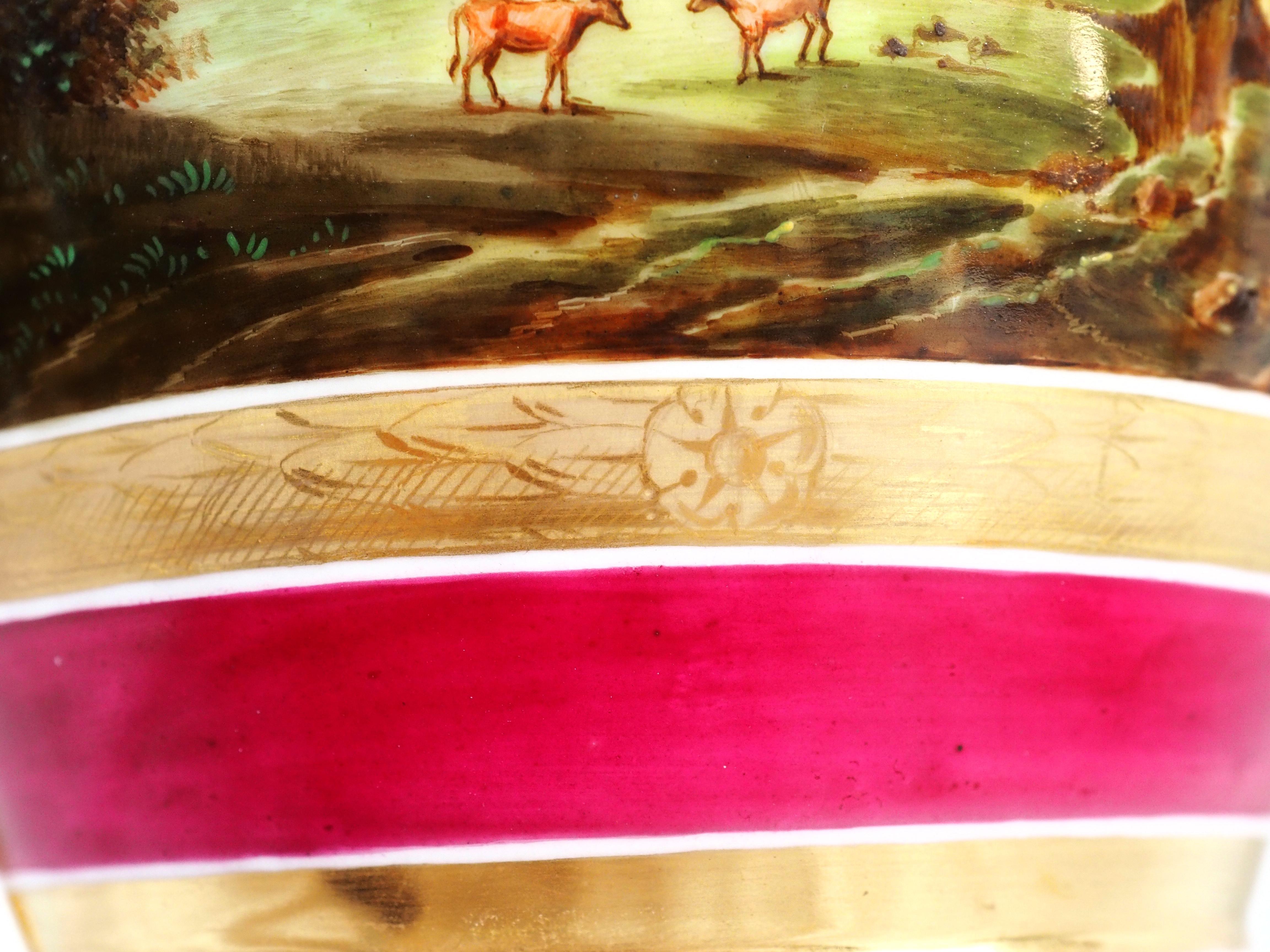 Empire Paris porcelain vases - early 19th century For Sale 12