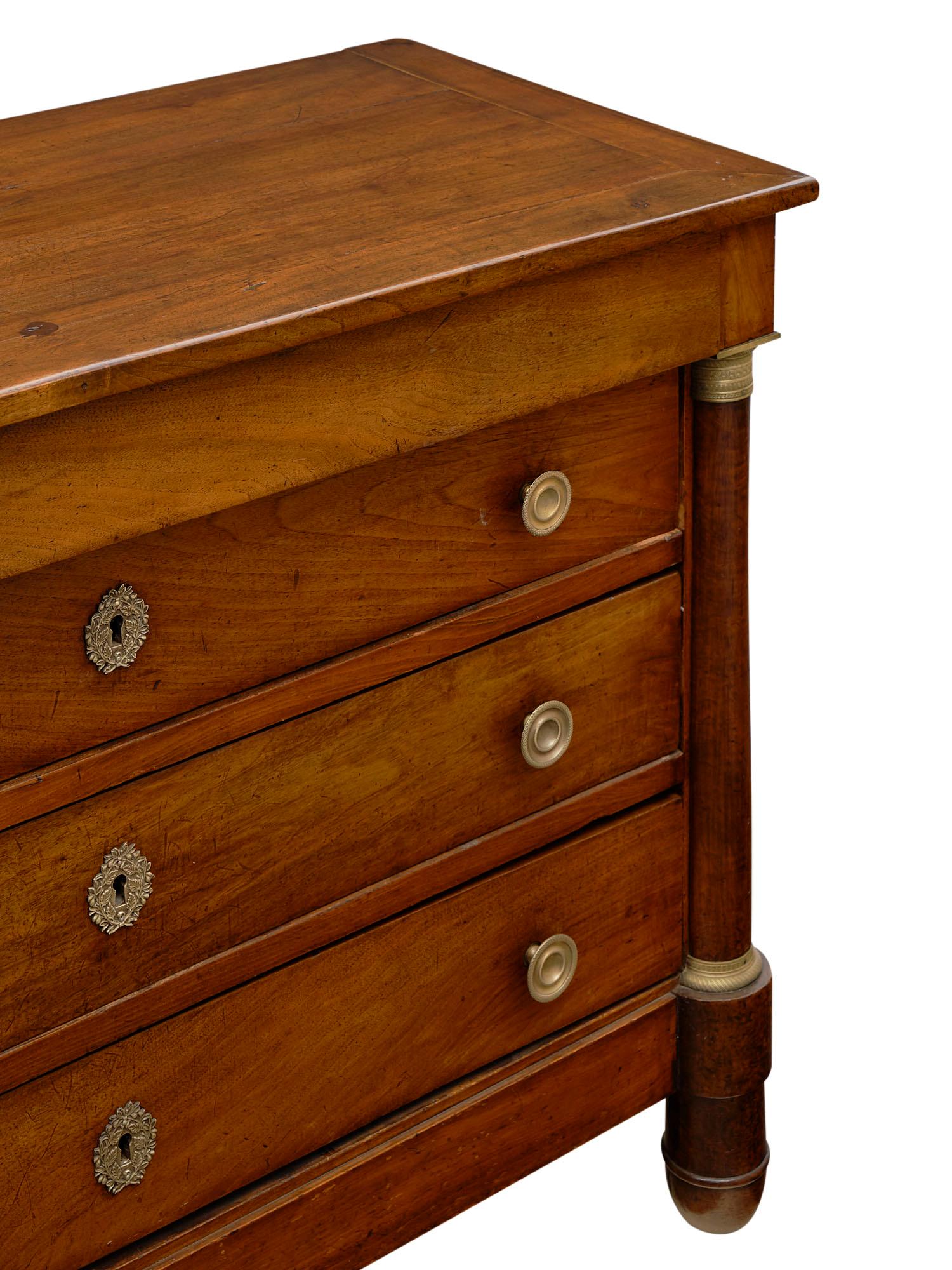 Polished Empire Period Antique Chest of Drawers