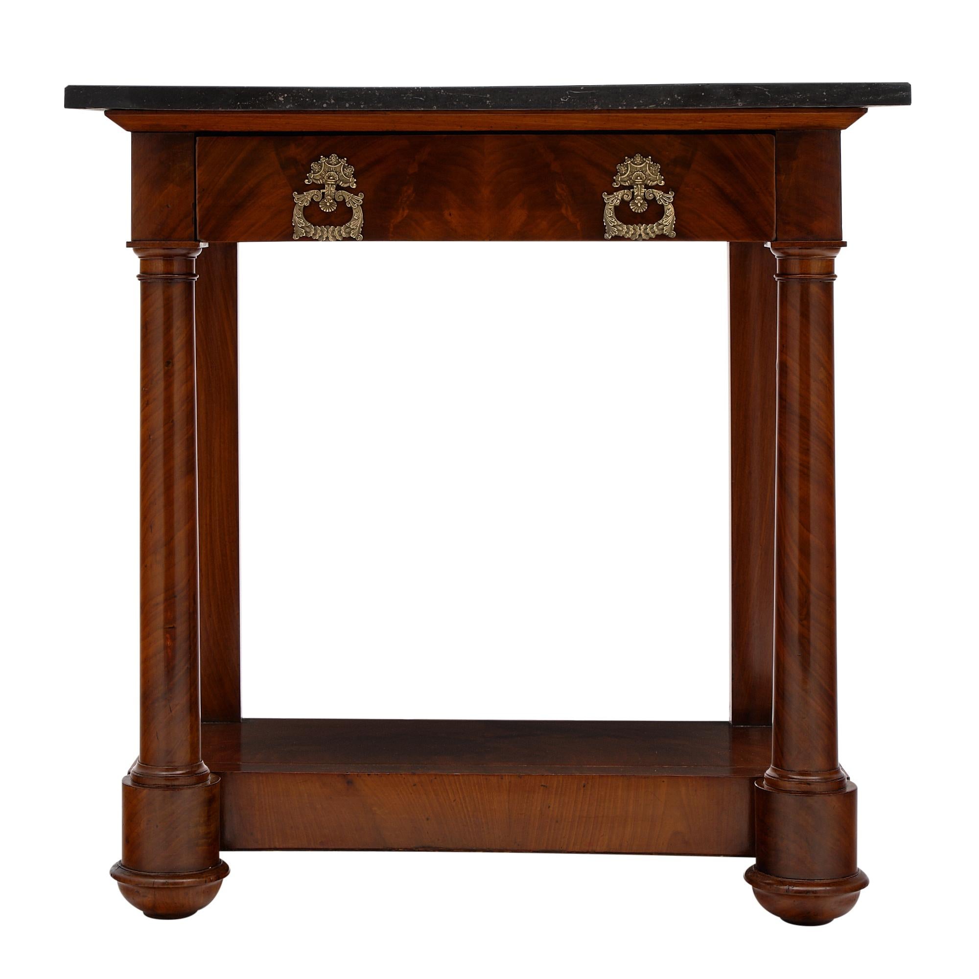 Empire Period Antique Console Table with Marble Top 4