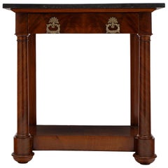 Empire Period Antique Console Table with Marble Top