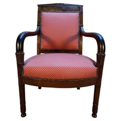 Fauteuil de style Empire en acajou