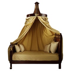 Empire period bed with its canopy