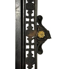 Empire Period Casted Iron and Bronce Fireplace Front, France, 19th century.