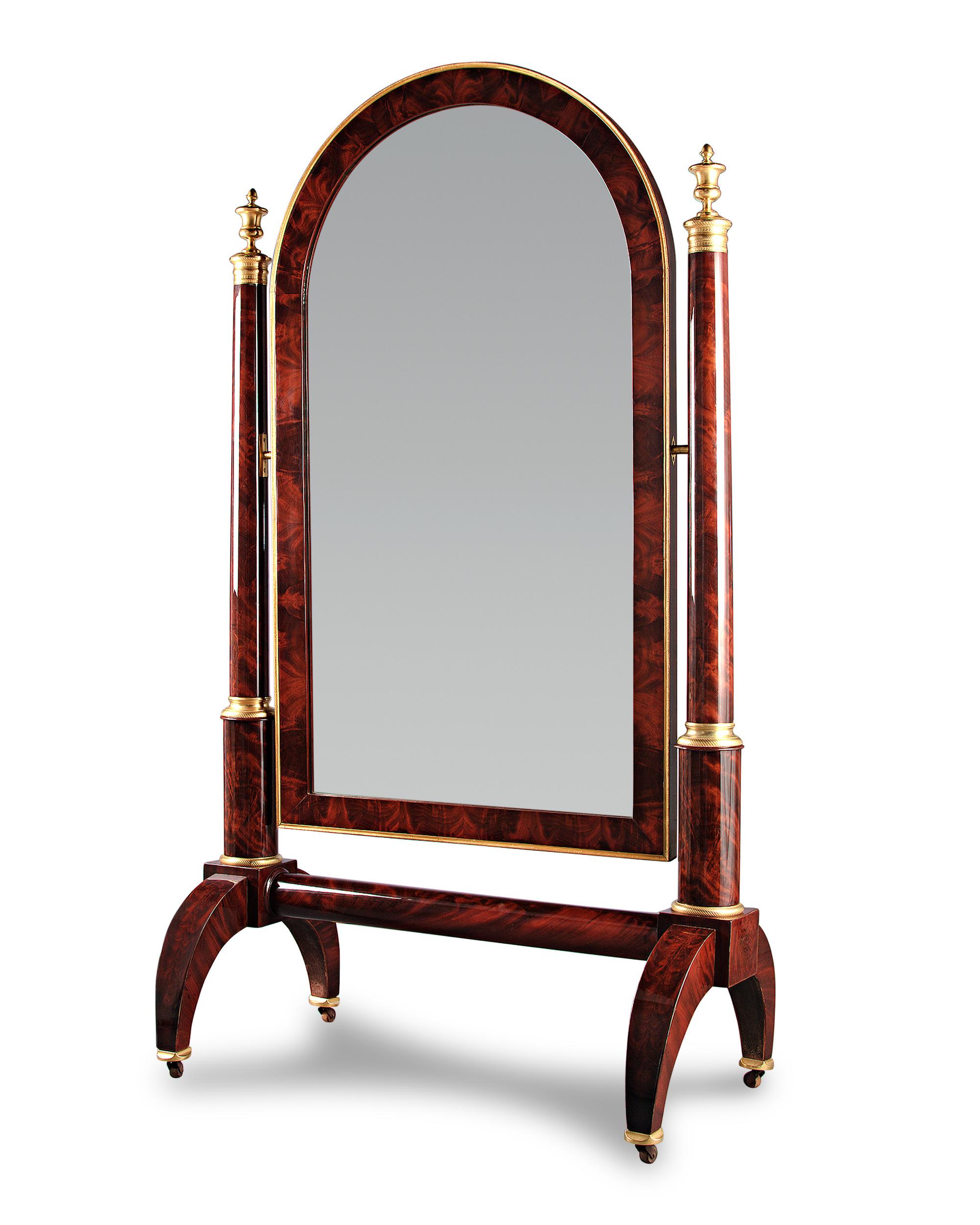 Empire-Period Cheval Mirror In Excellent Condition In New Orleans, LA