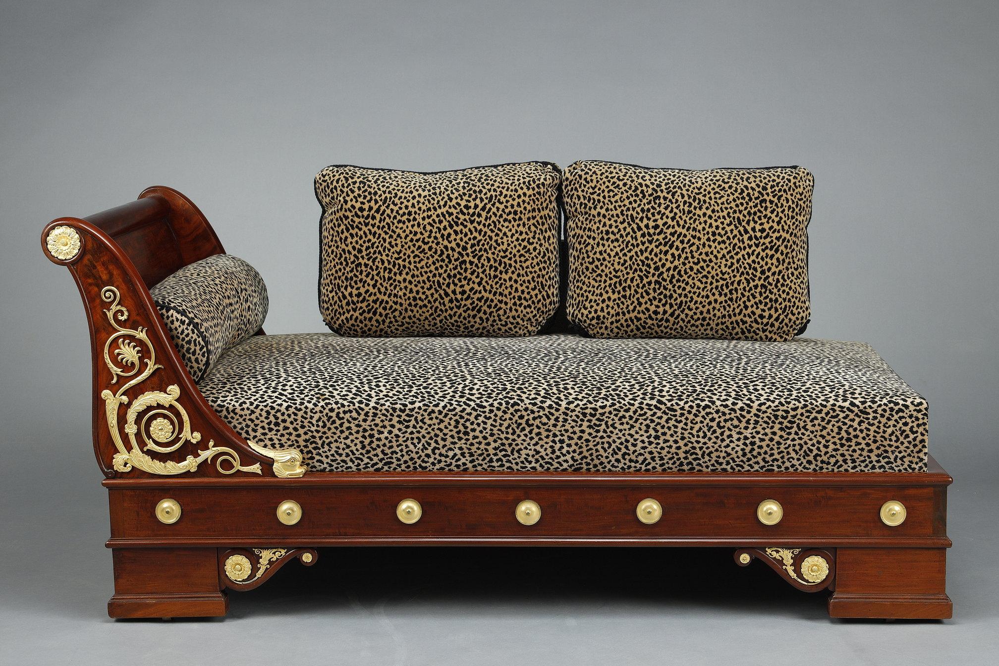 French Empire period Day Bed, from the designs of Percier & Fontaine  For Sale