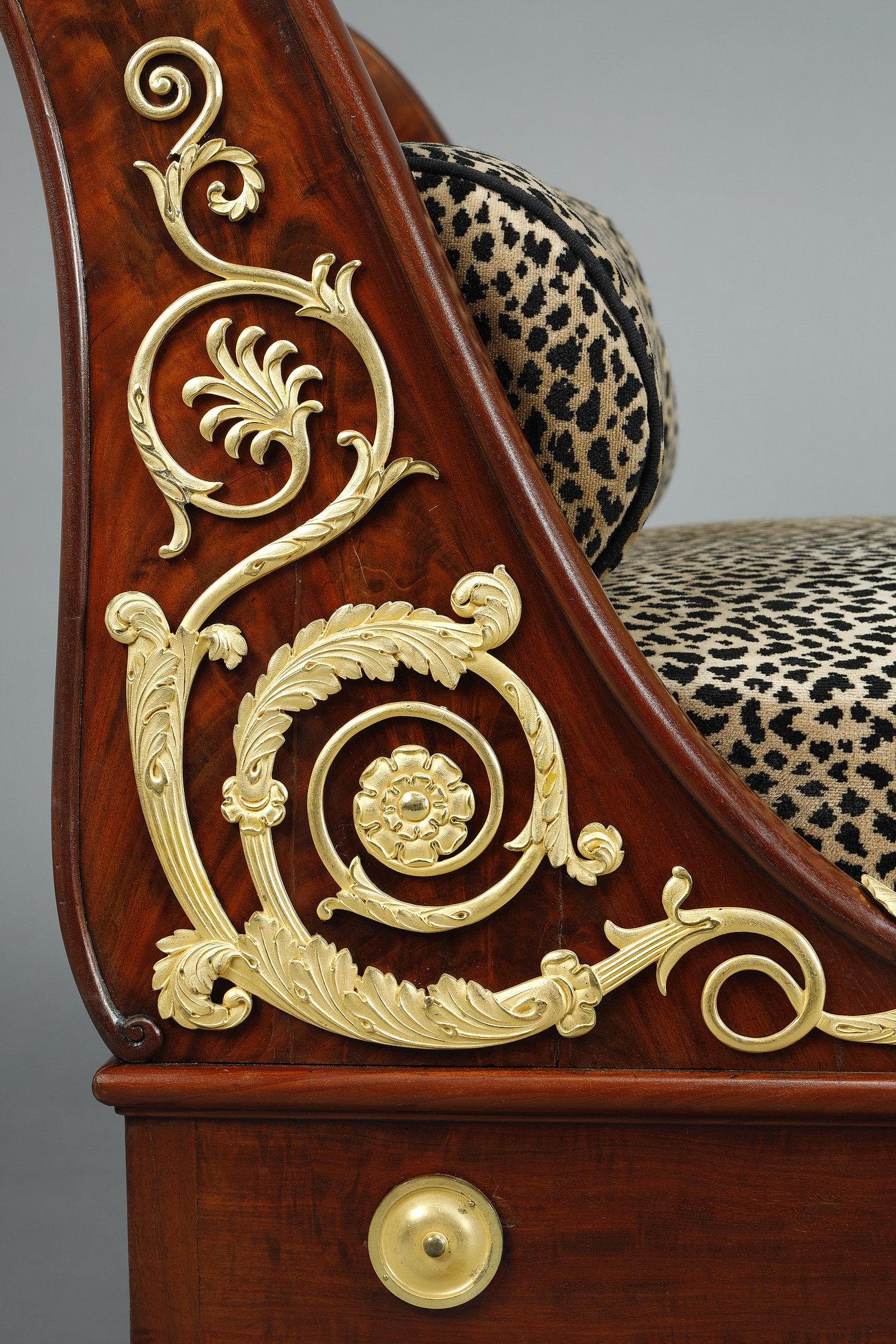 Empire period Day Bed, from the designs of Percier & Fontaine  For Sale 1
