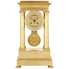 Empire Period Gilt Bronze Mantel Clock by the Lepaute Family