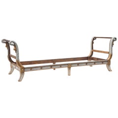 Empire Period Gray Painted and Parcel-Gilt Daybed or Sofa