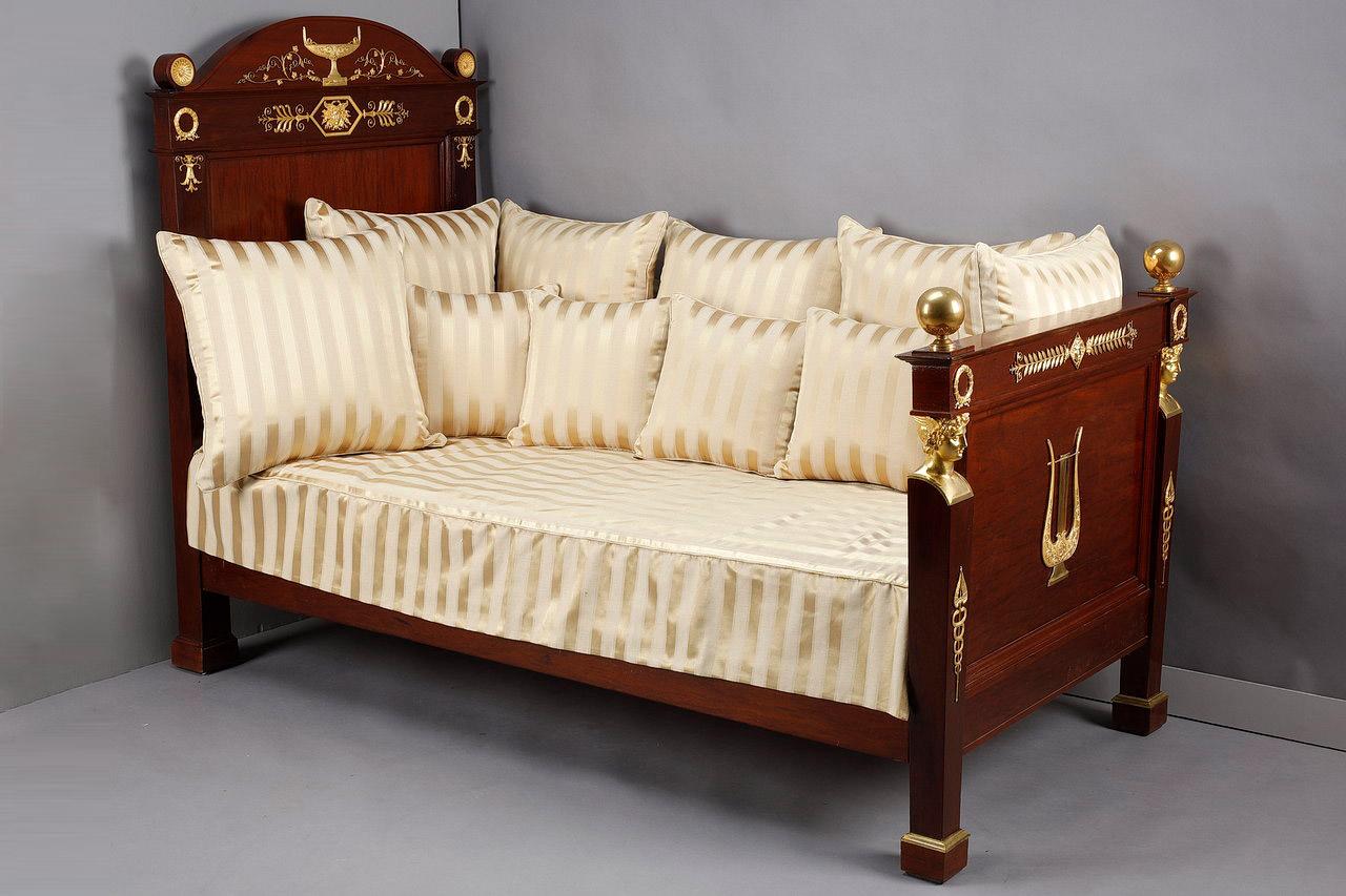 Empire Period Mahogany Sofa-Bed, 19th Century For Sale 2