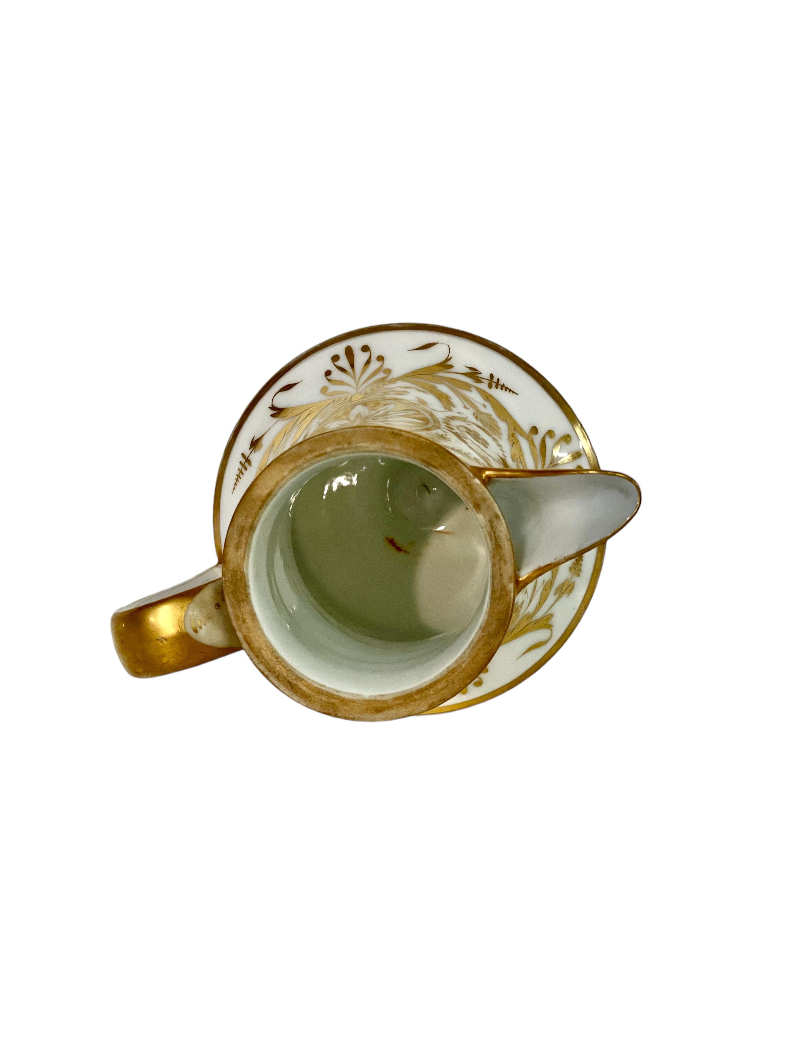 Porzellan de Paris-Wasserkrug aus der Empire-Periode mit vergoldeter Dekoration im Angebot 2