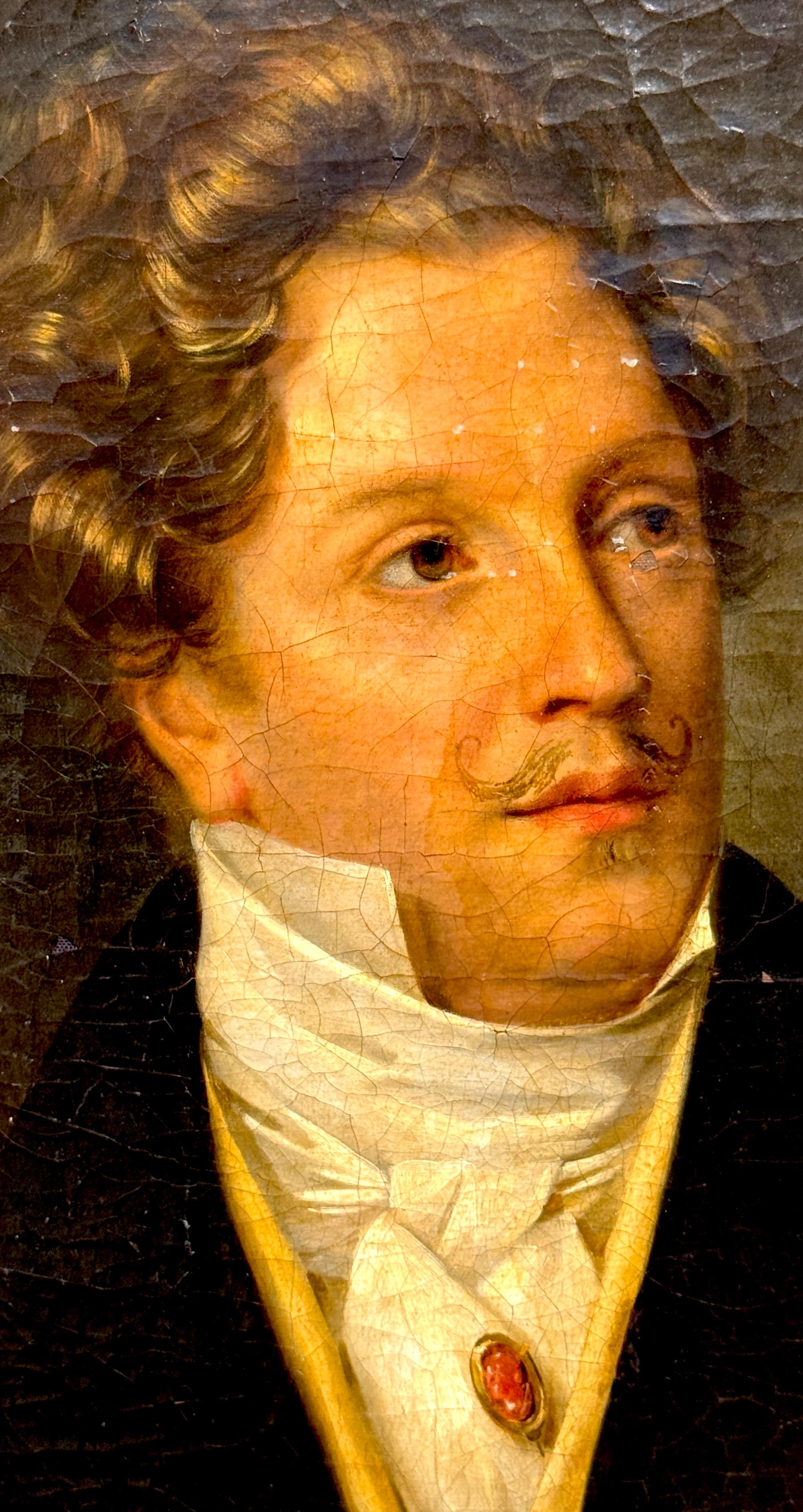 Kaiserzeitliches Porträt des Grafen Gustave de Galard (1779-1841) im Zustand „Gut“ im Angebot in West Palm Beach, FL