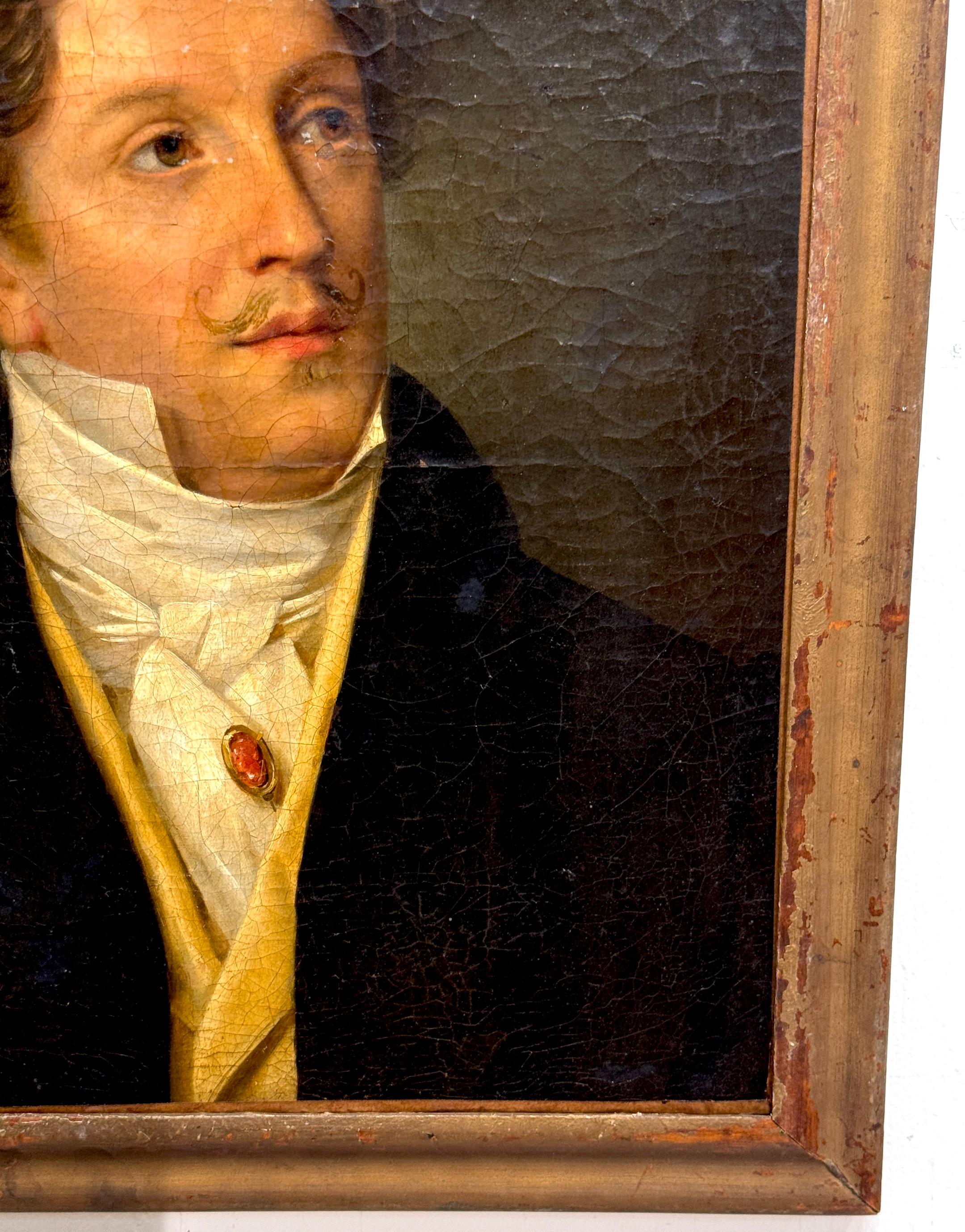 Kaiserzeitliches Porträt des Grafen Gustave de Galard (1779-1841) (Leinwand) im Angebot