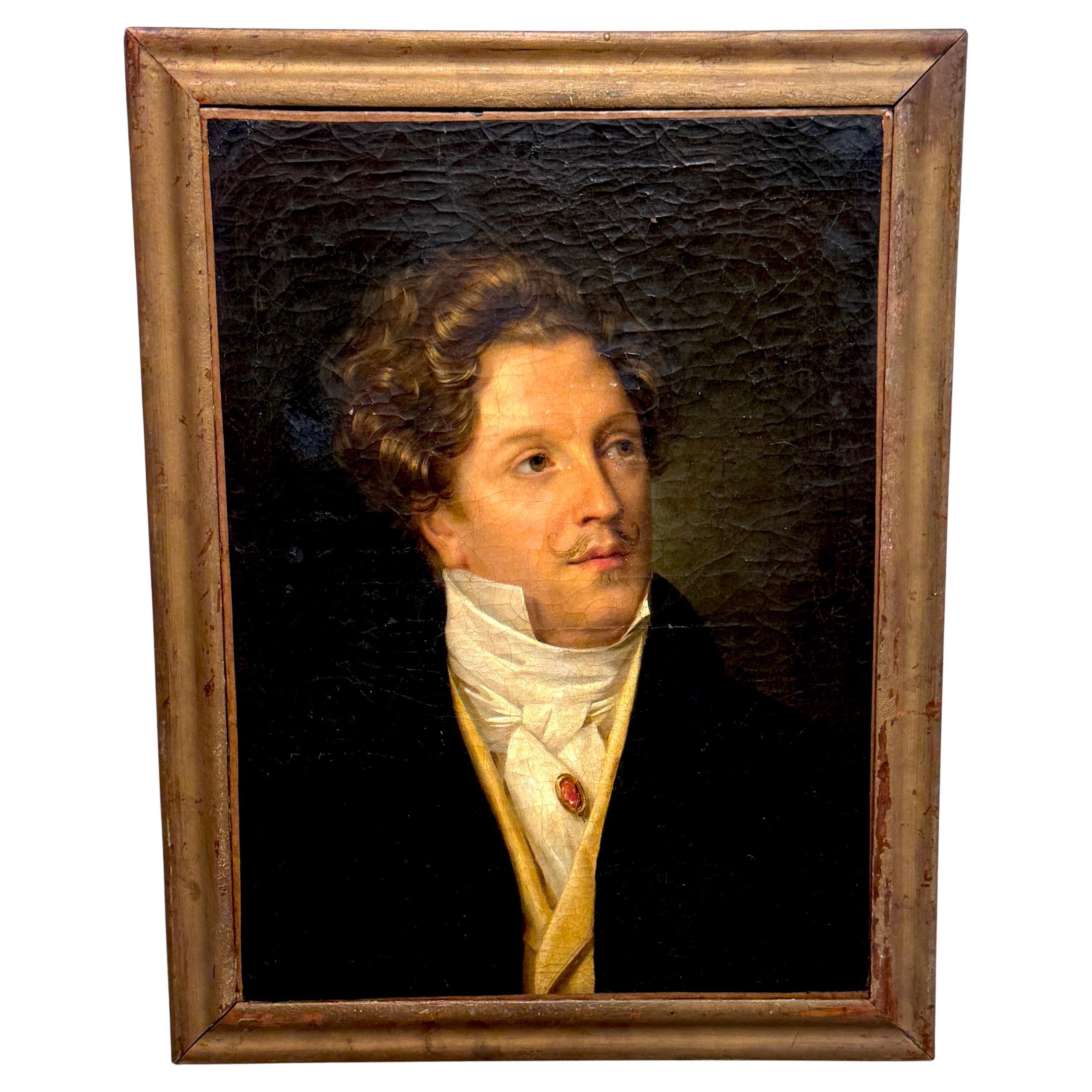 Kaiserzeitliches Porträt des Grafen Gustave de Galard (1779-1841) im Angebot
