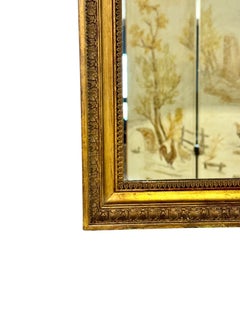 Empire Period Rectangular Giltwood Mirror, France 19th Century