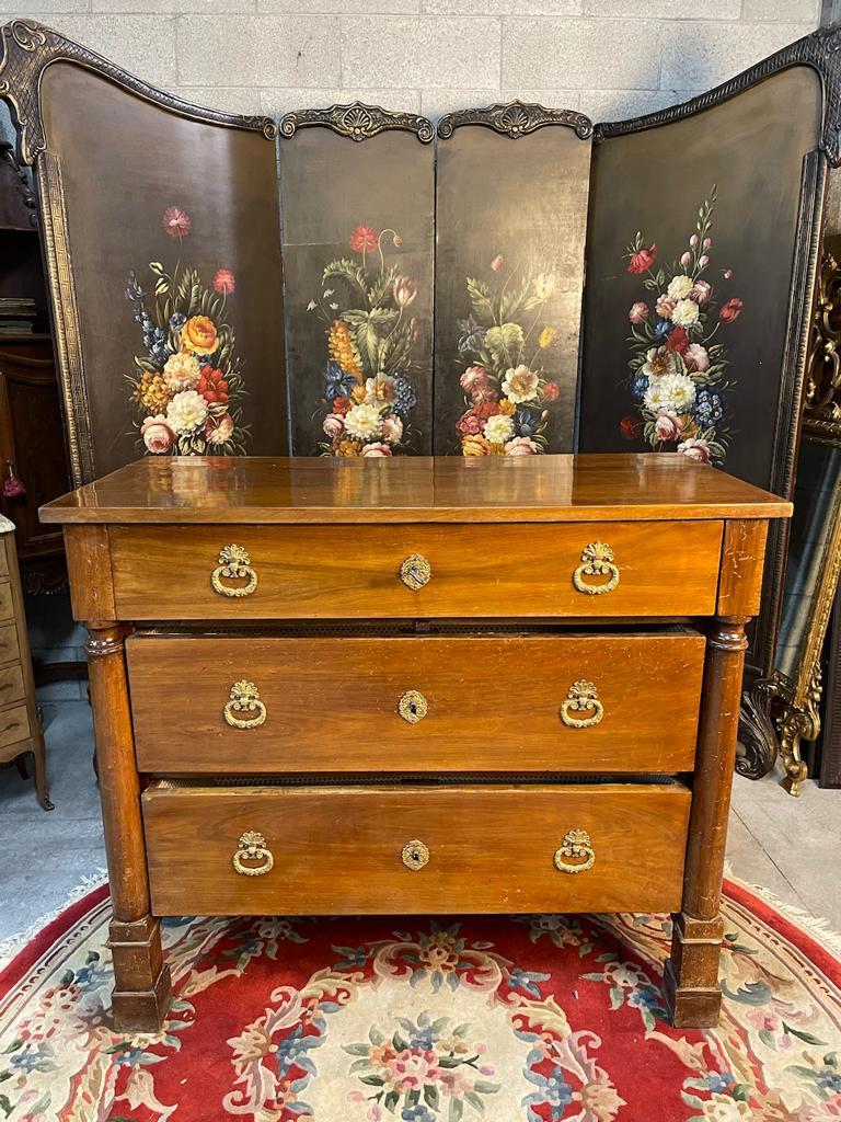 Empire Period Solid Walnut Chest of Drawers, circa 1810 For Sale 8