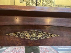 Miroir trumeau de style Empire en acajou et bronze