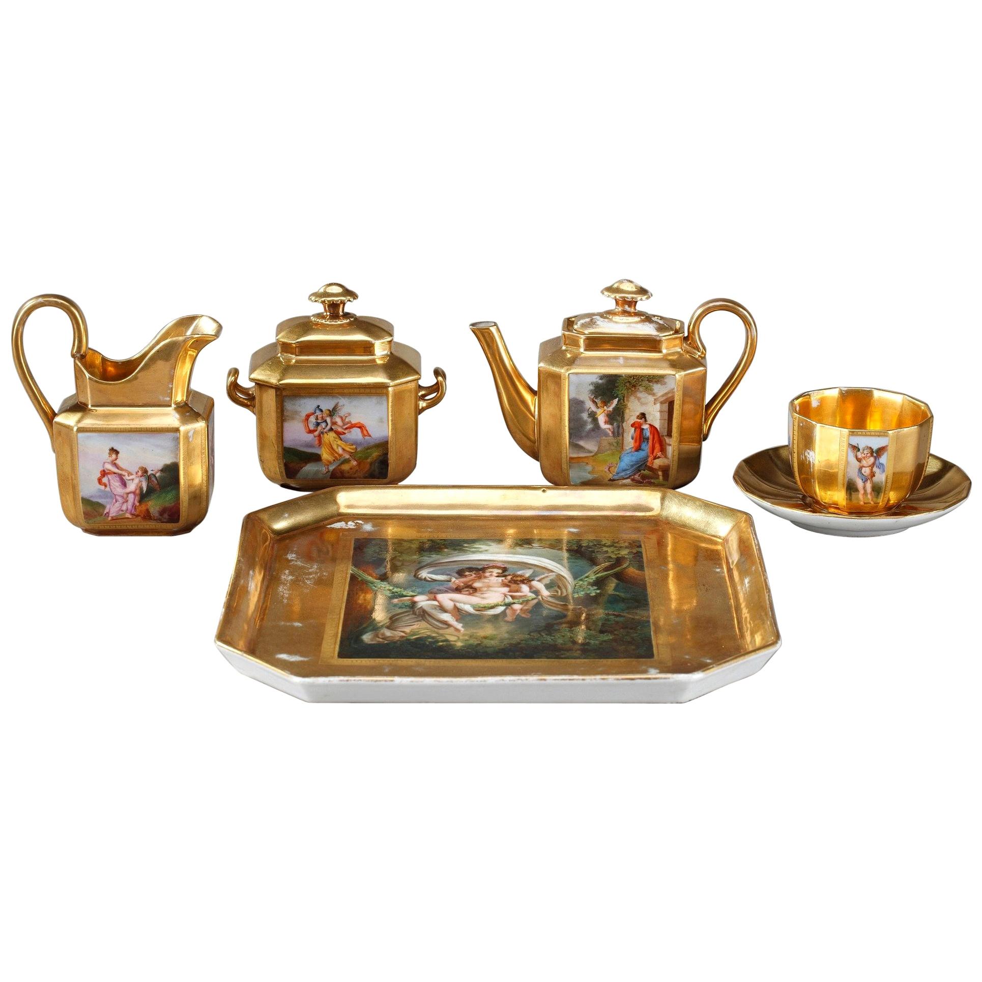Empire Porcelain Coffee Service with Mythological Scenes