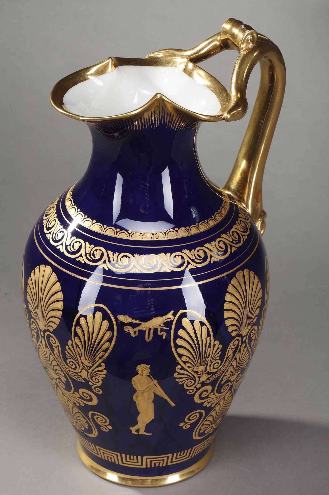 Empire Porcelain Ewer with Antique Decoration 6