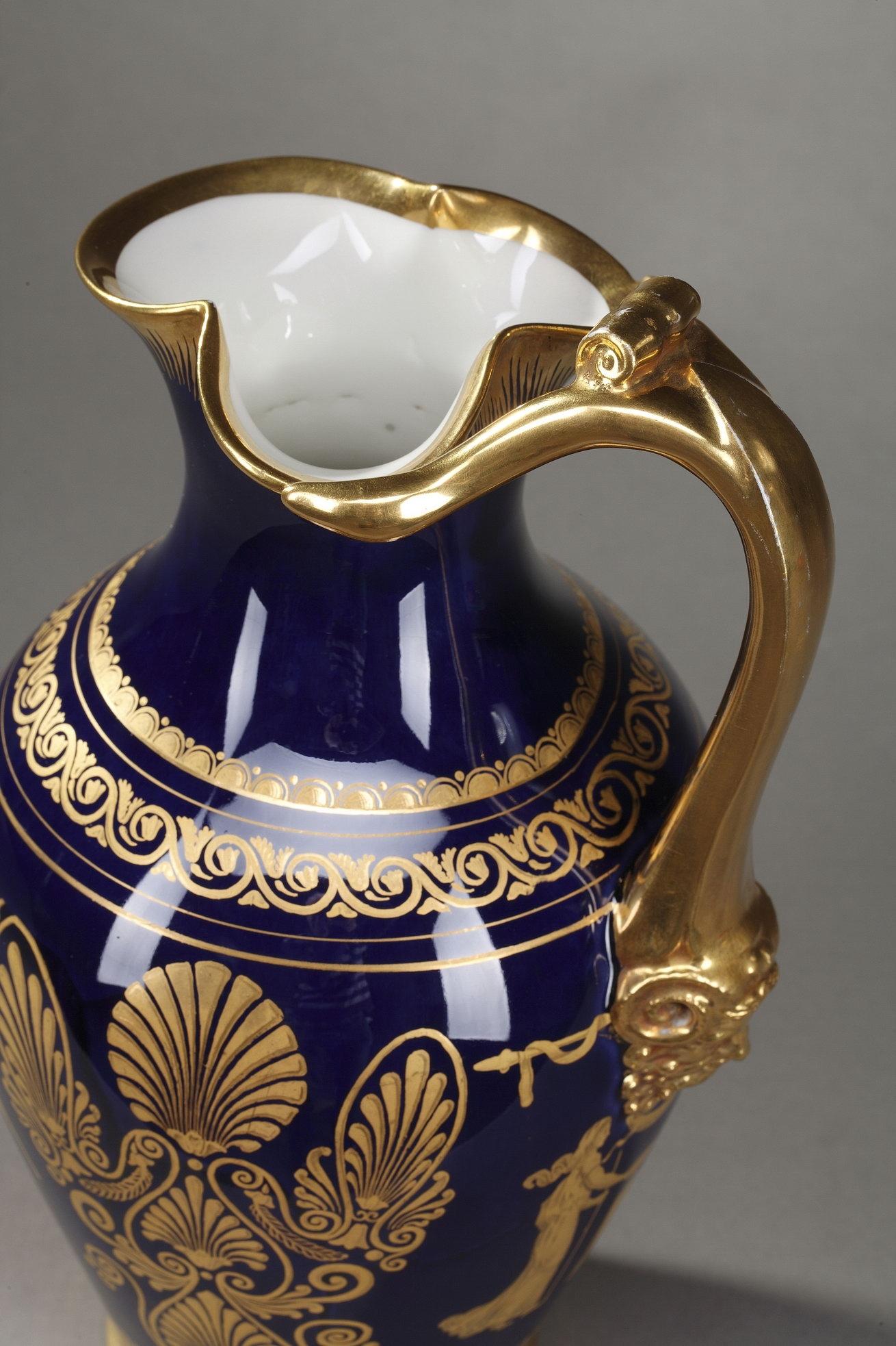 Empire Porcelain Ewer with Antique Decoration 8