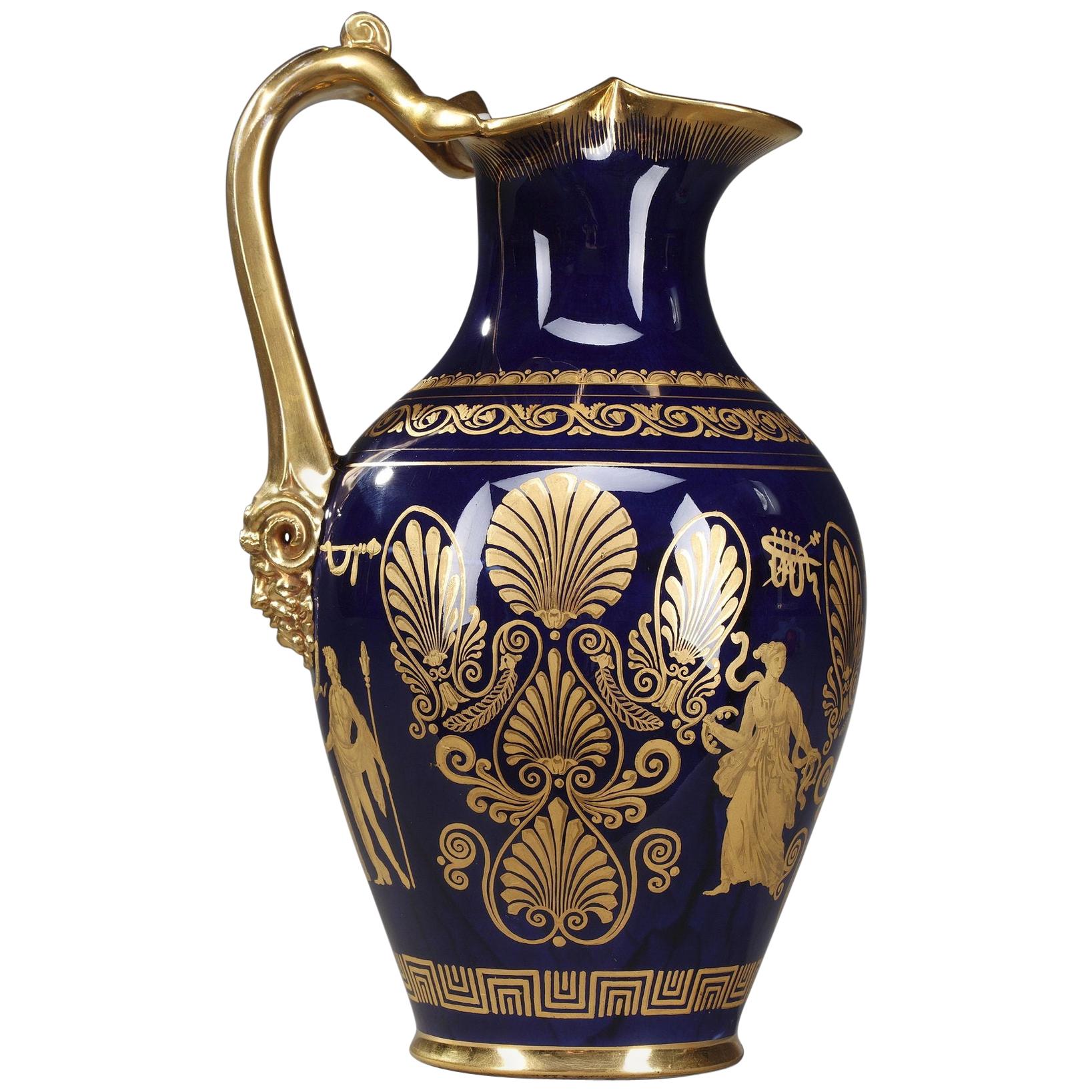 Empire Porcelain Ewer with Antique Decoration
